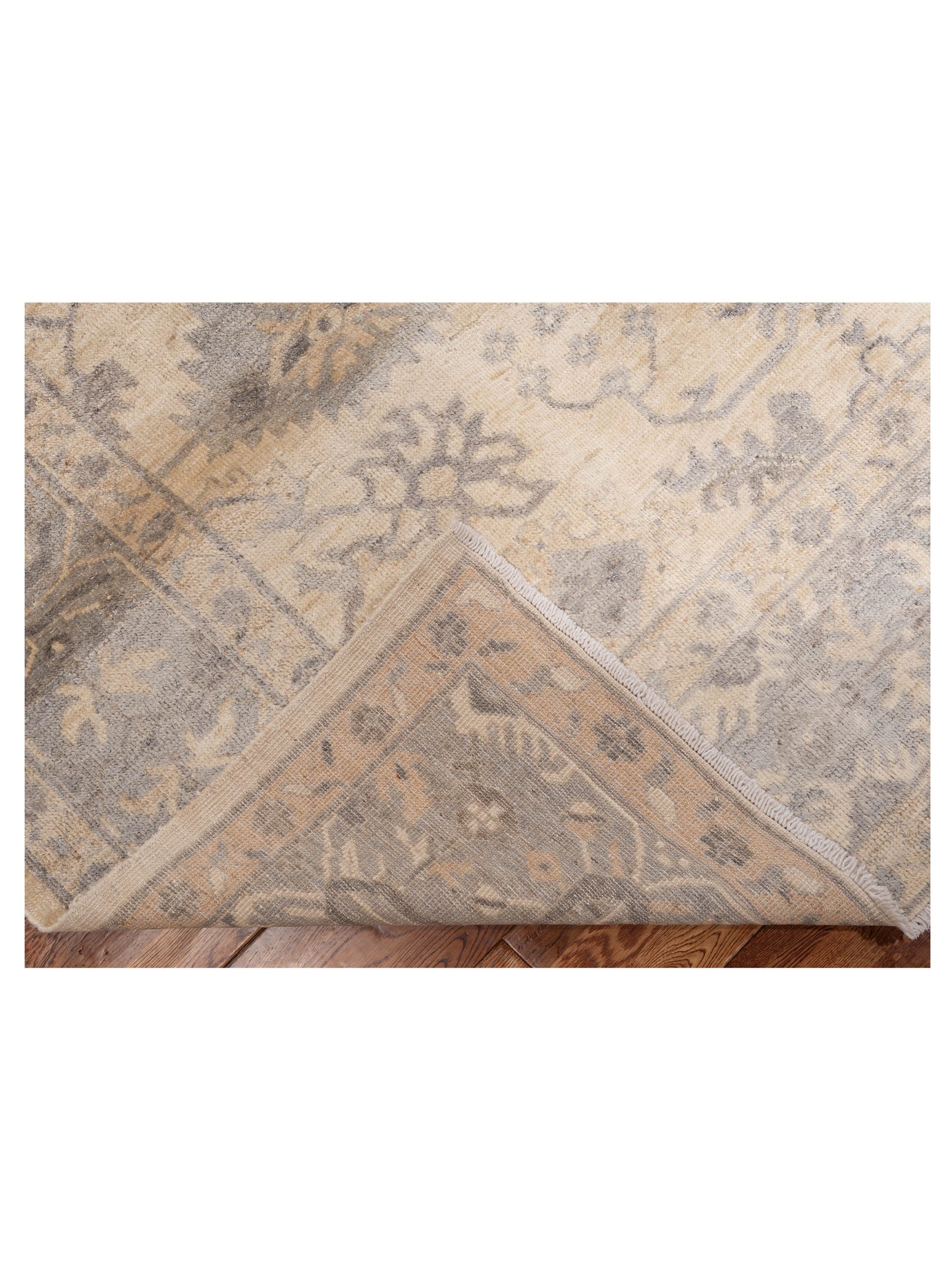 Angora Oushak 126016 Ivory Ivory 7.11x9.11 Hand Knotted Rug