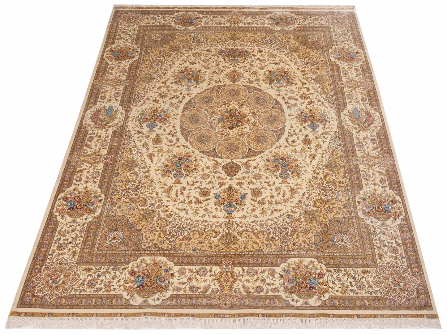 Elegance 126105 Ivory Ivory 9.1x12 Hand Knotted Rug