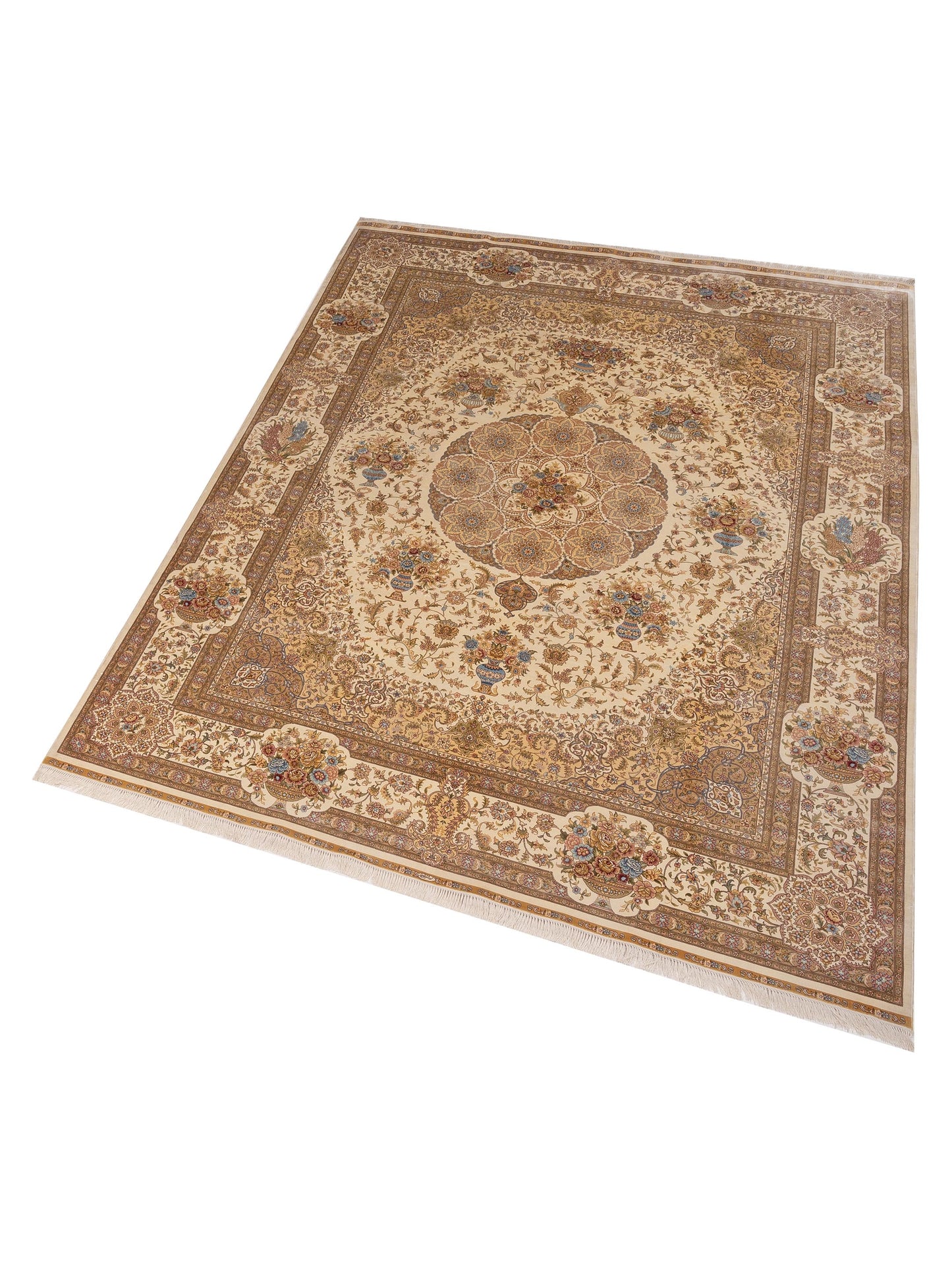 Elegance 126105 Ivory Ivory 9.1x12 Hand Knotted Rug