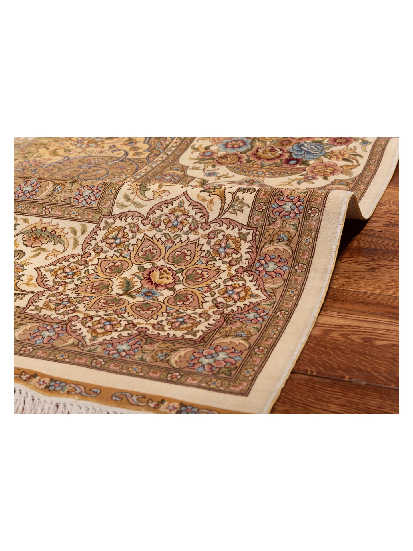 Elegance 126105 Ivory Ivory 9.1x12 Hand Knotted Rug