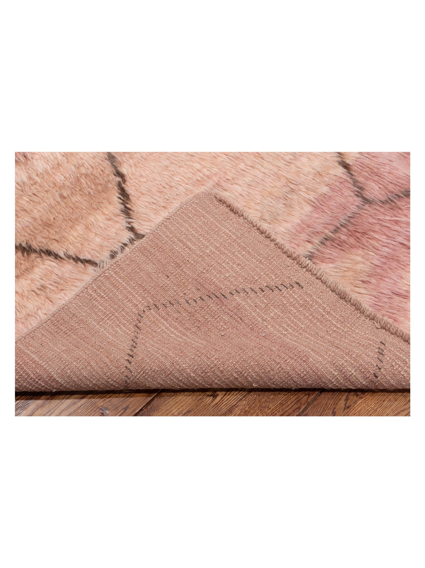Berber Efes Pink Brown 9.5x11.7 Hand Knotted Rug