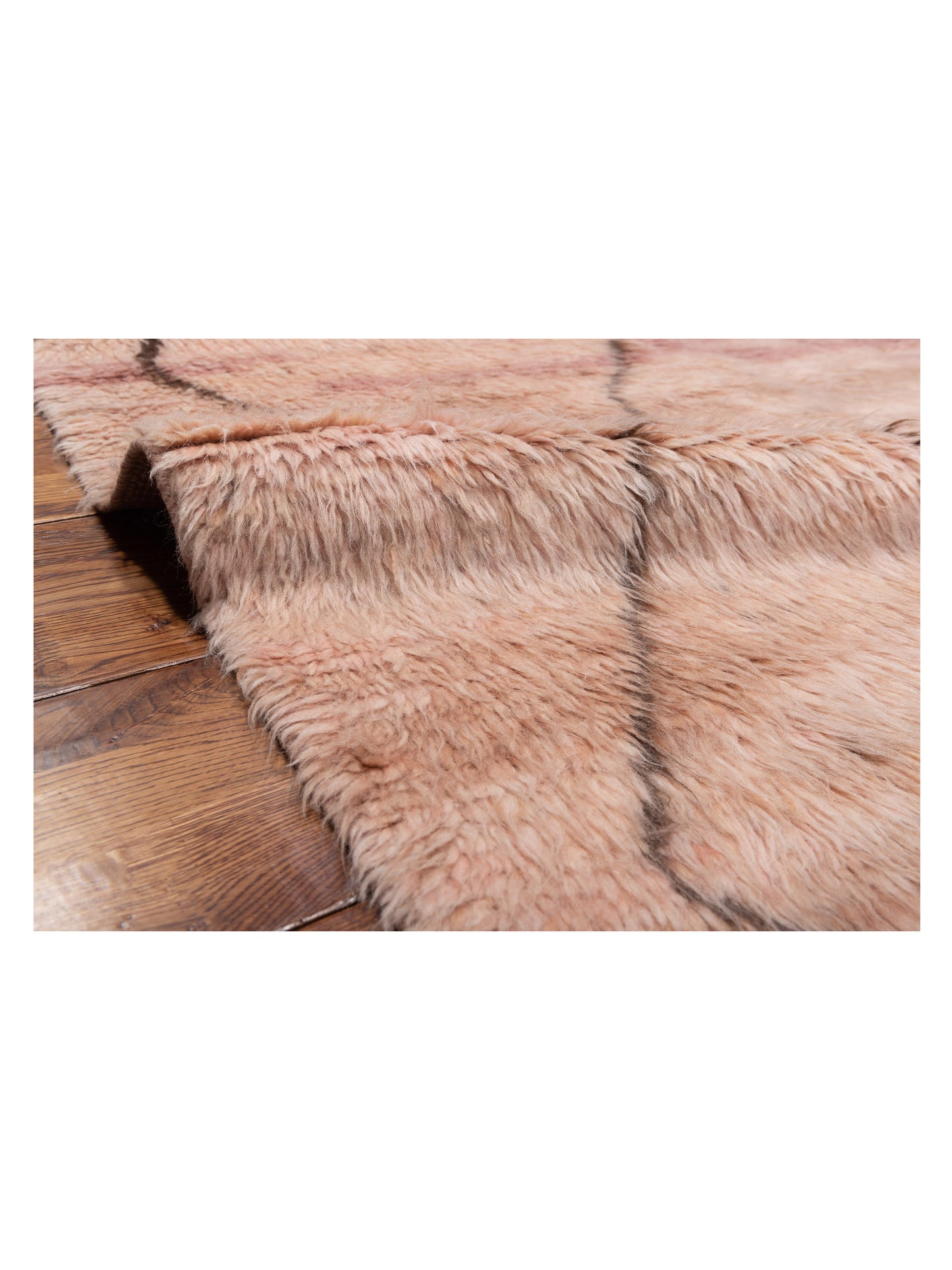 Berber Efes Pink Brown 9.5x11.7 Hand Knotted Rug