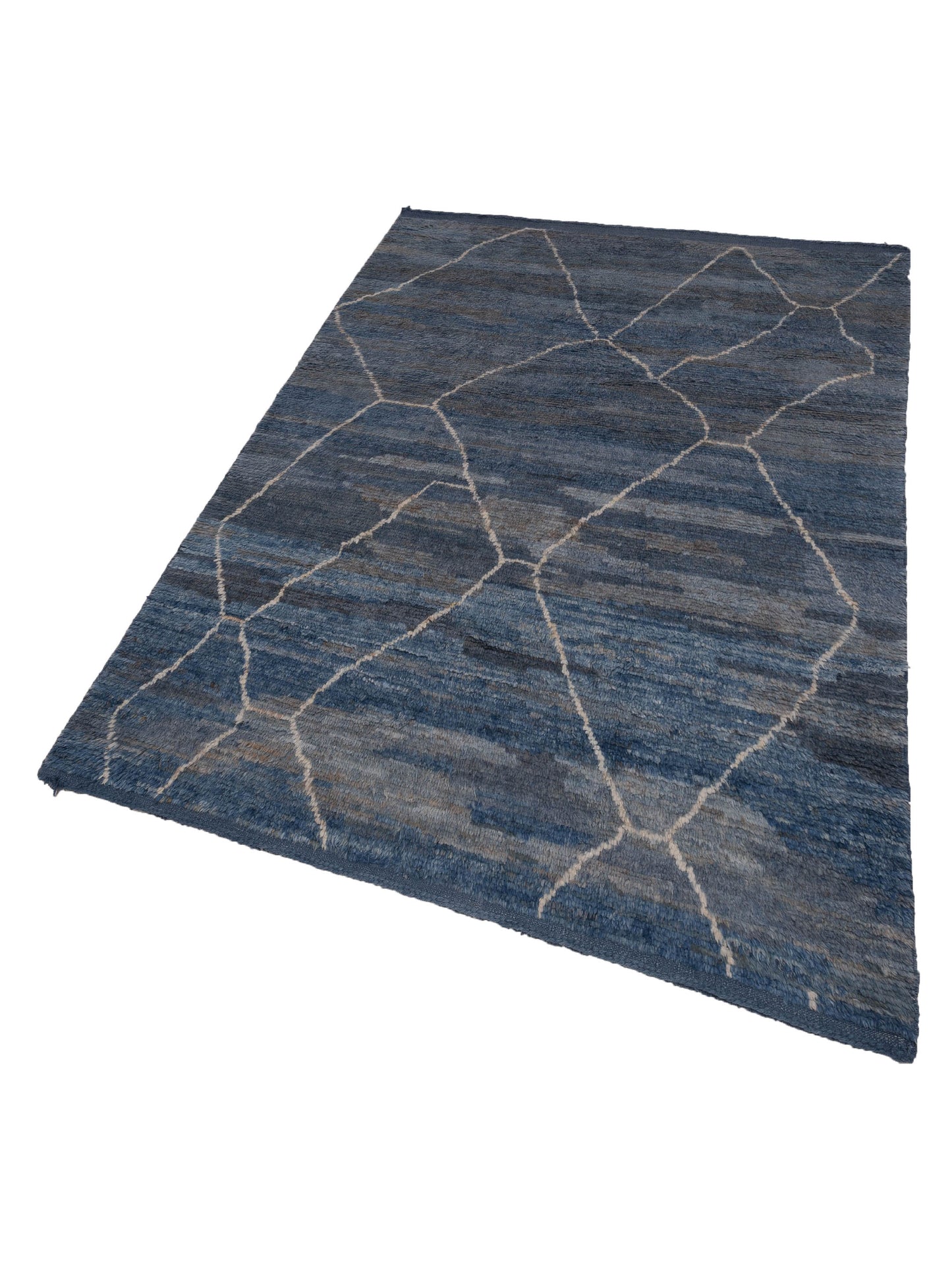 Berber Efes Indigo Indigo 6.4x9.4 Hand Knotted Rug