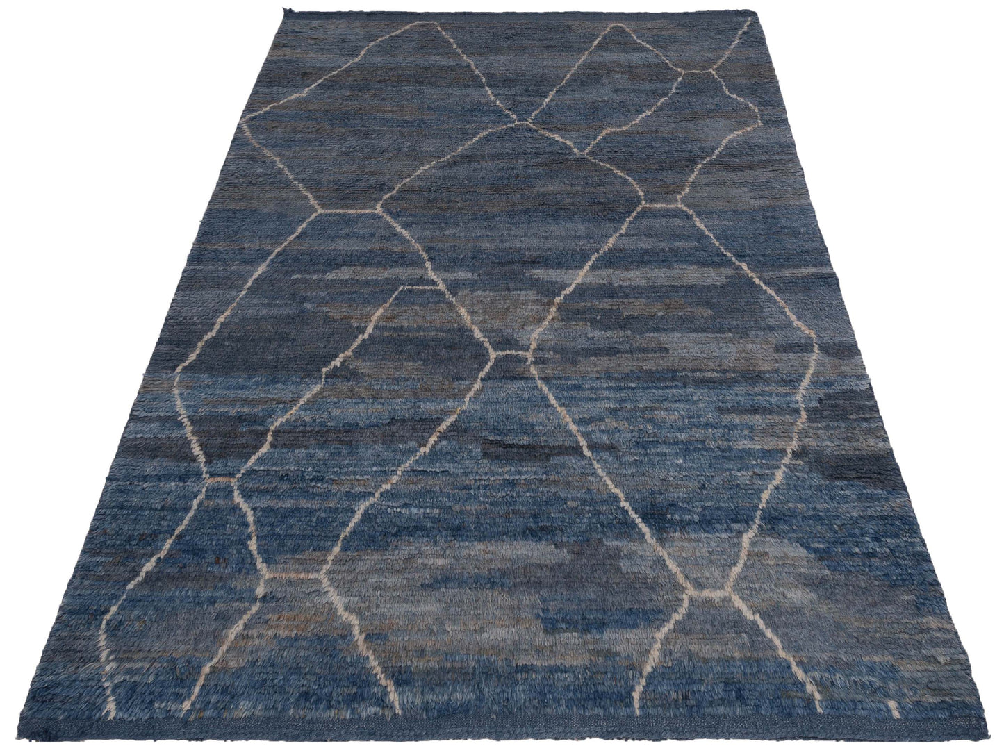 Berber Efes Indigo Indigo 6.4x9.4 Hand Knotted Rug