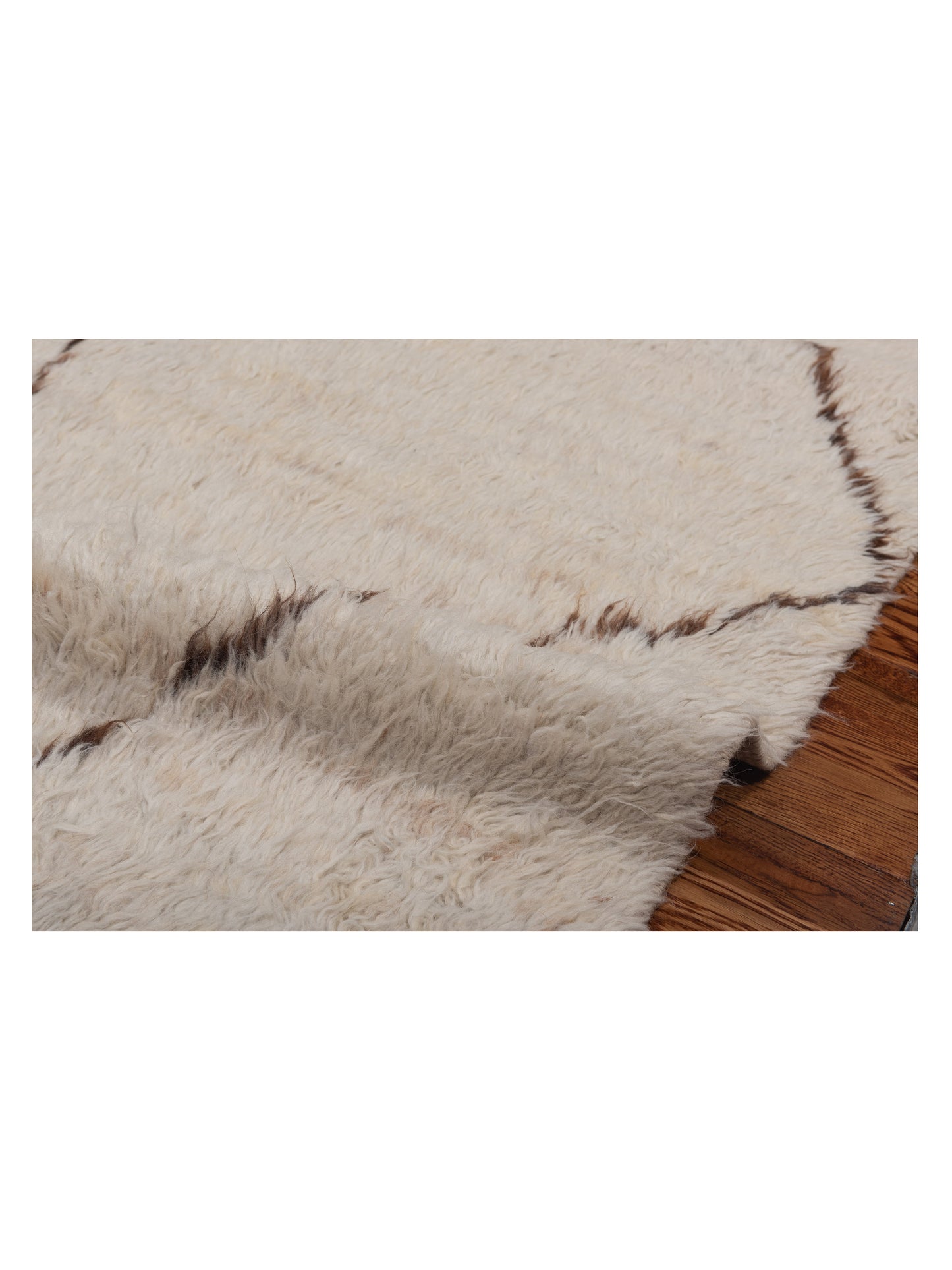 Berber Efes Ivory Brown 5.2x8.3 Hand Knotted Rug