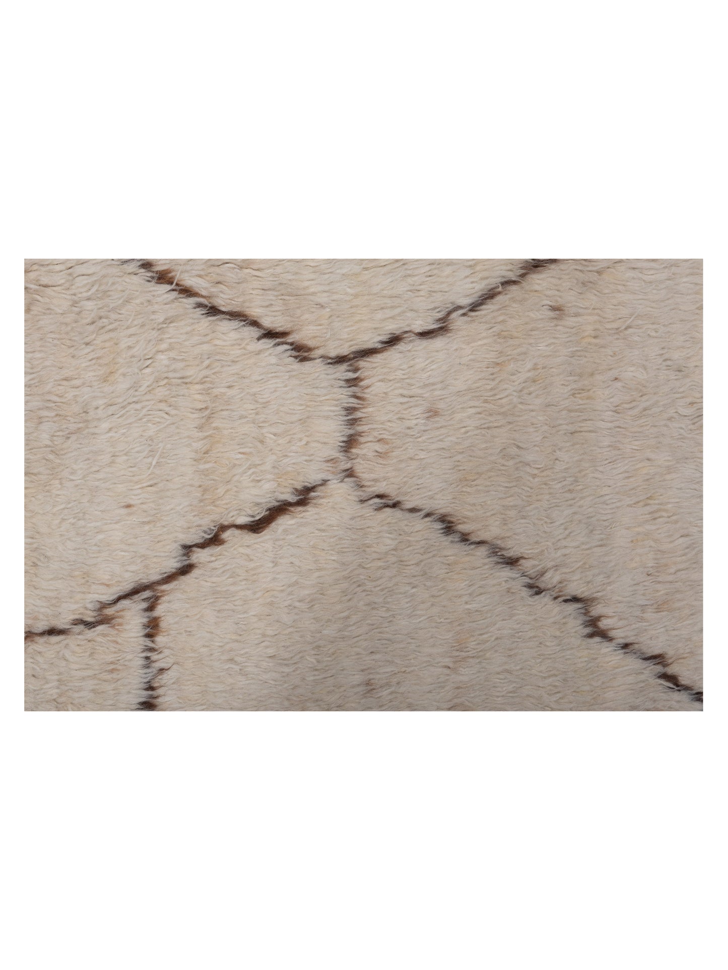 Berber Efes Ivory Brown 5.2x8.3 Hand Knotted Rug