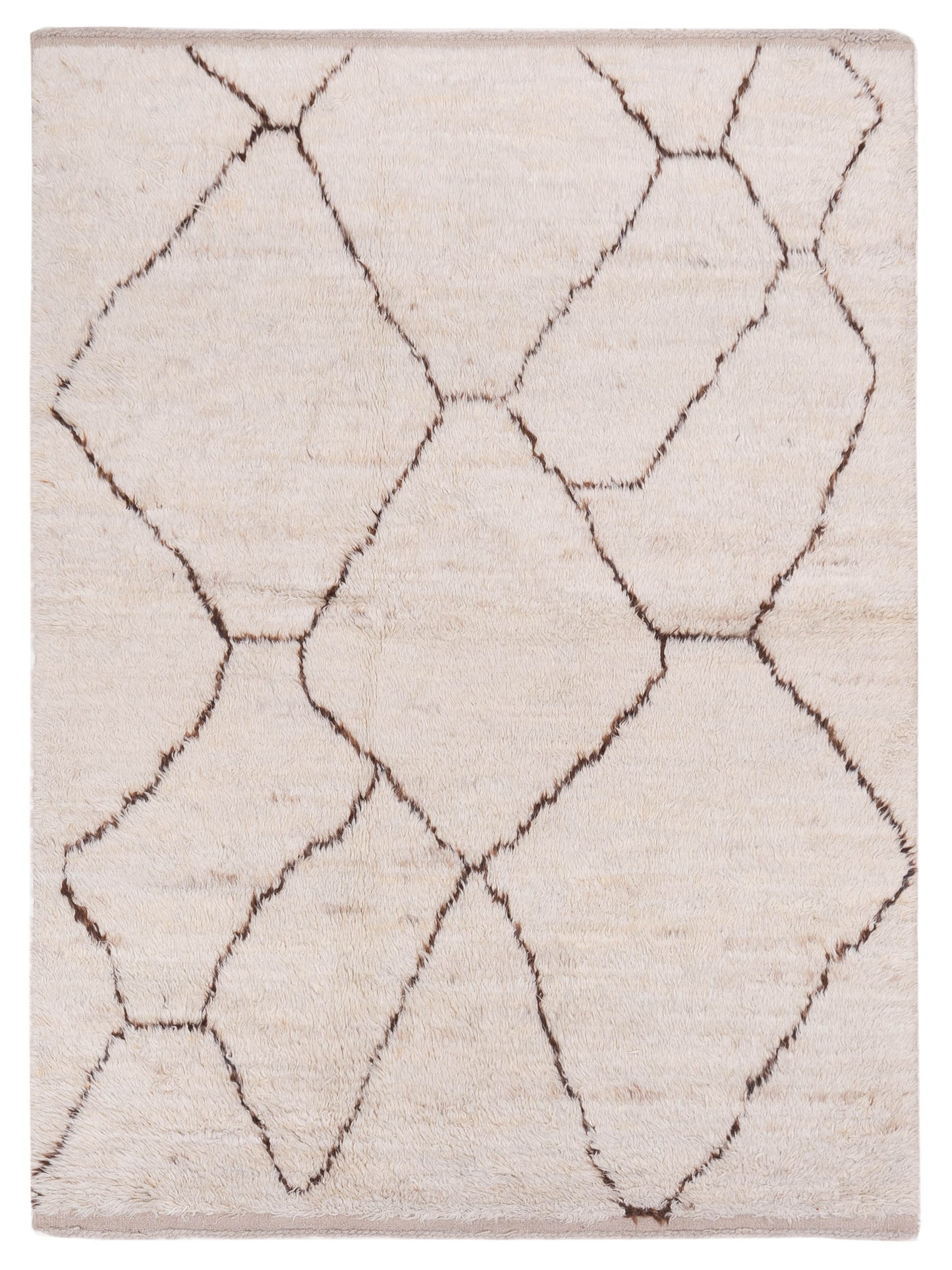 Pasha Berber Ivory Brown Contemporary