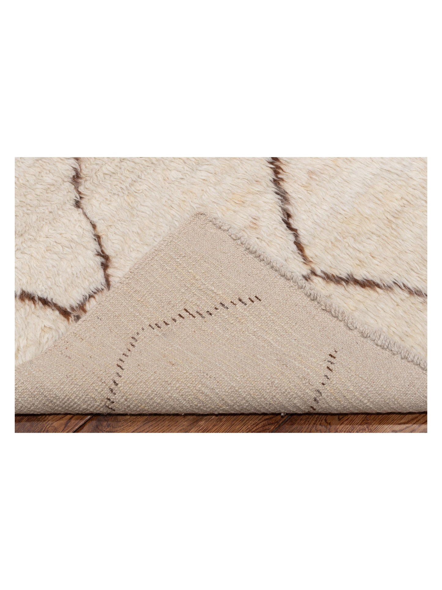 Berber Efes Ivory Brown 6.2x8.10 Hand Knotted Rug