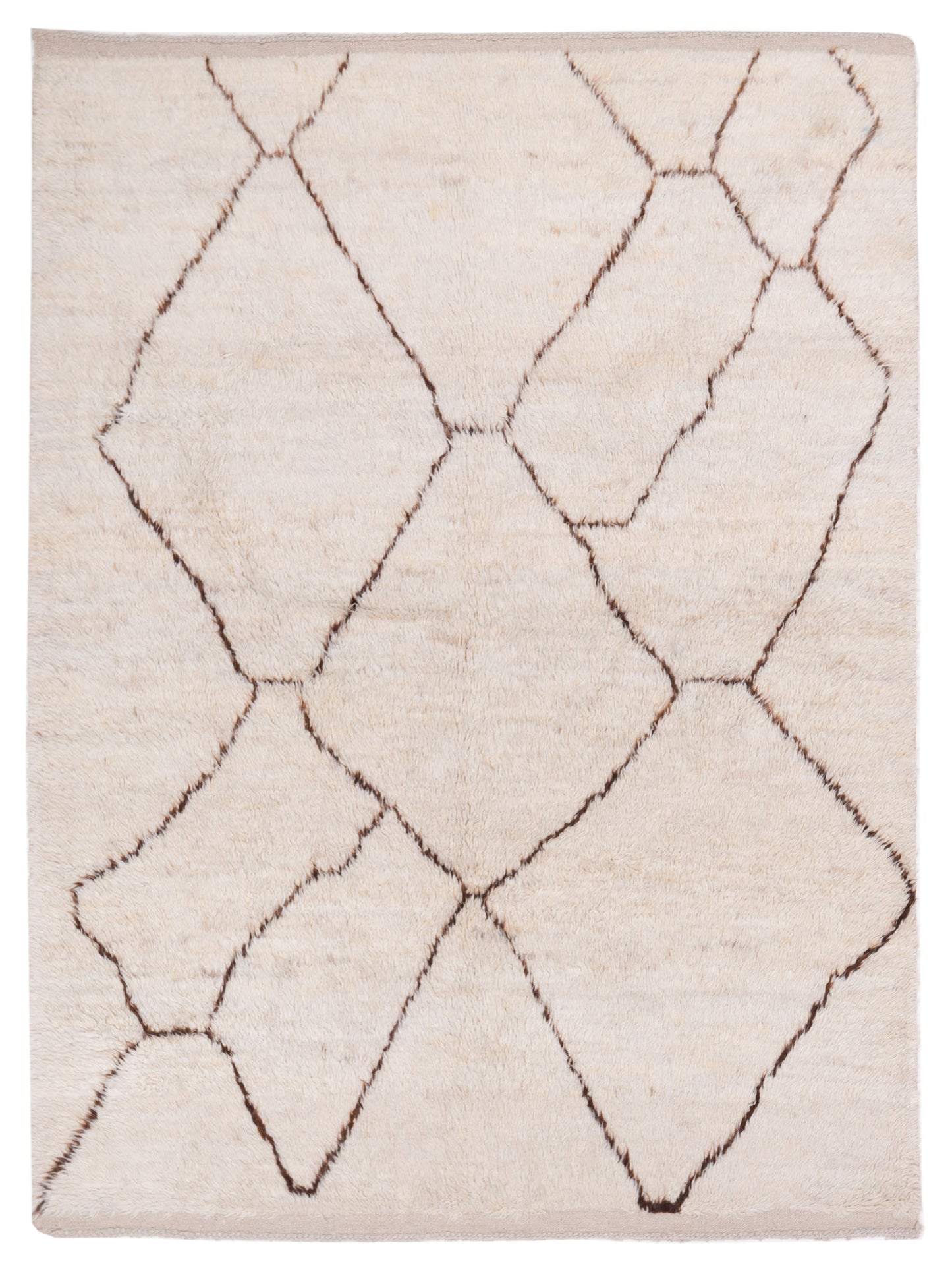 Pasha Berber Ivory Brown Contemporary