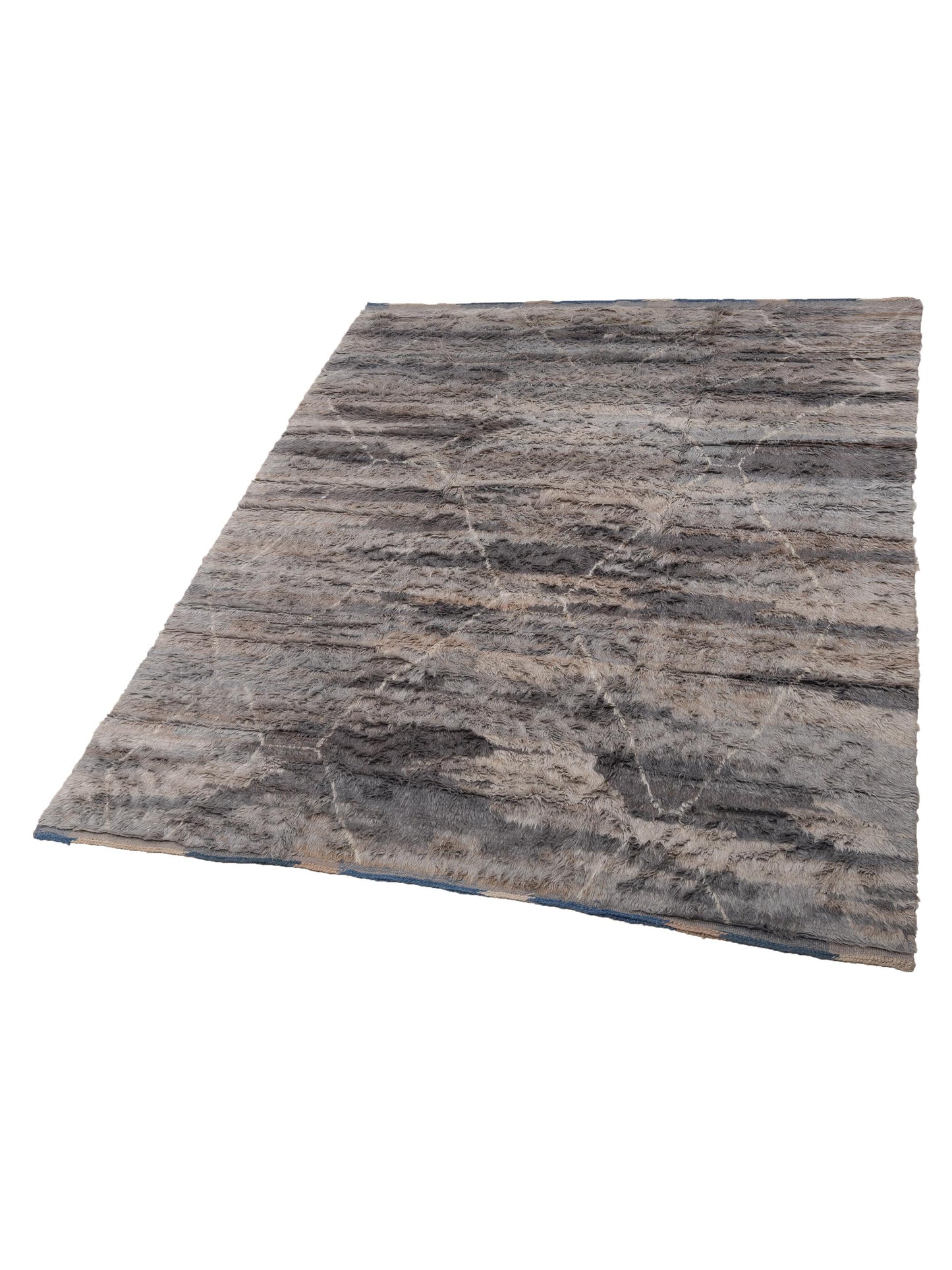 Berber Efes Gray Silver 9.1x11.1 Hand Knotted Rug