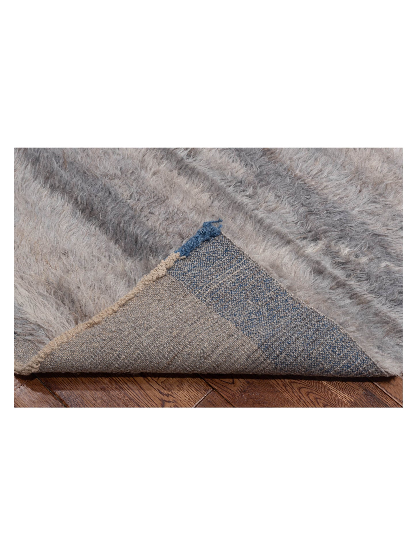 Berber Efes Gray Silver 9.1x11.1 Hand Knotted Rug