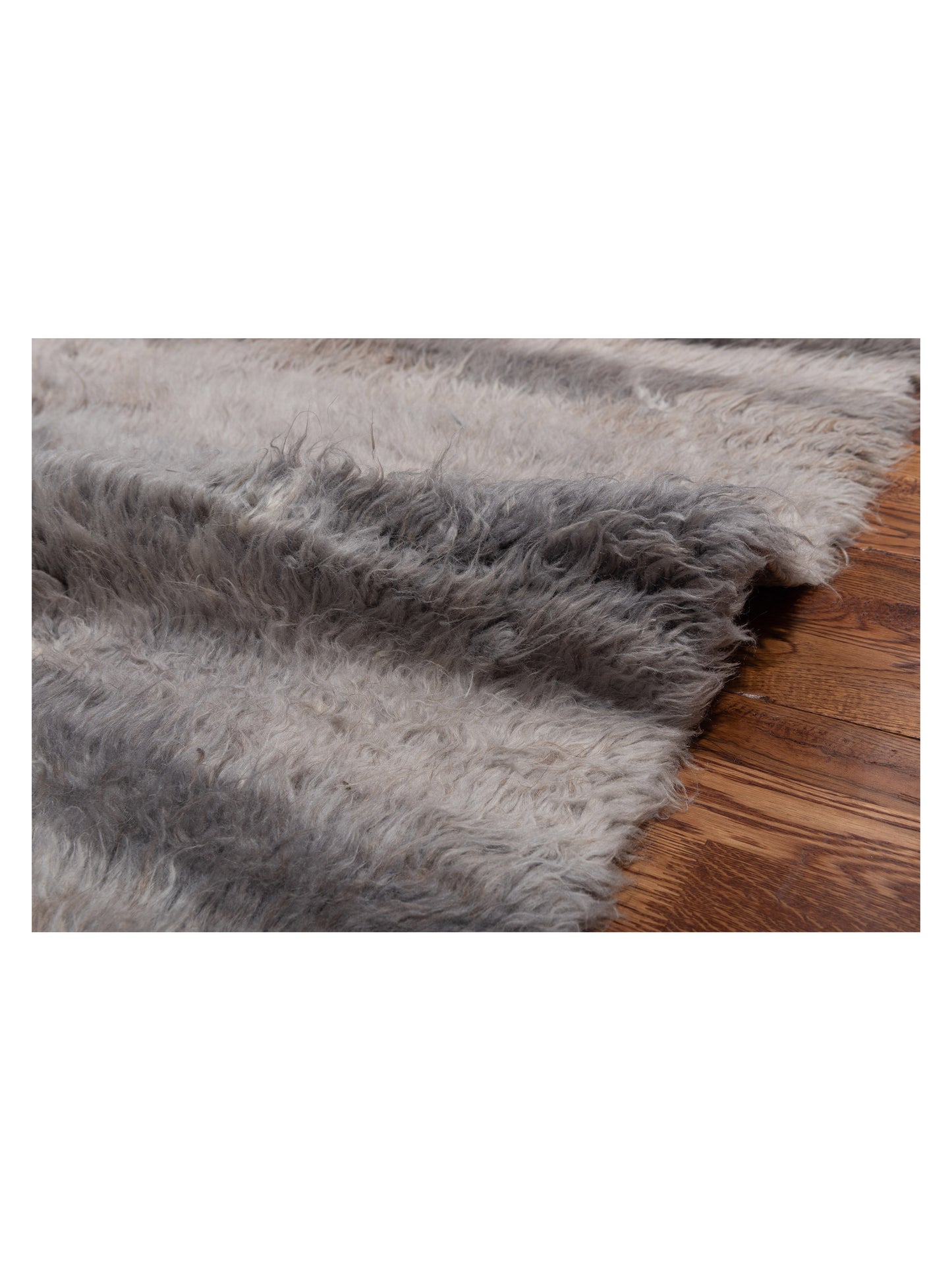 Berber Efes Gray Silver 9.1x11.1 Hand Knotted Rug