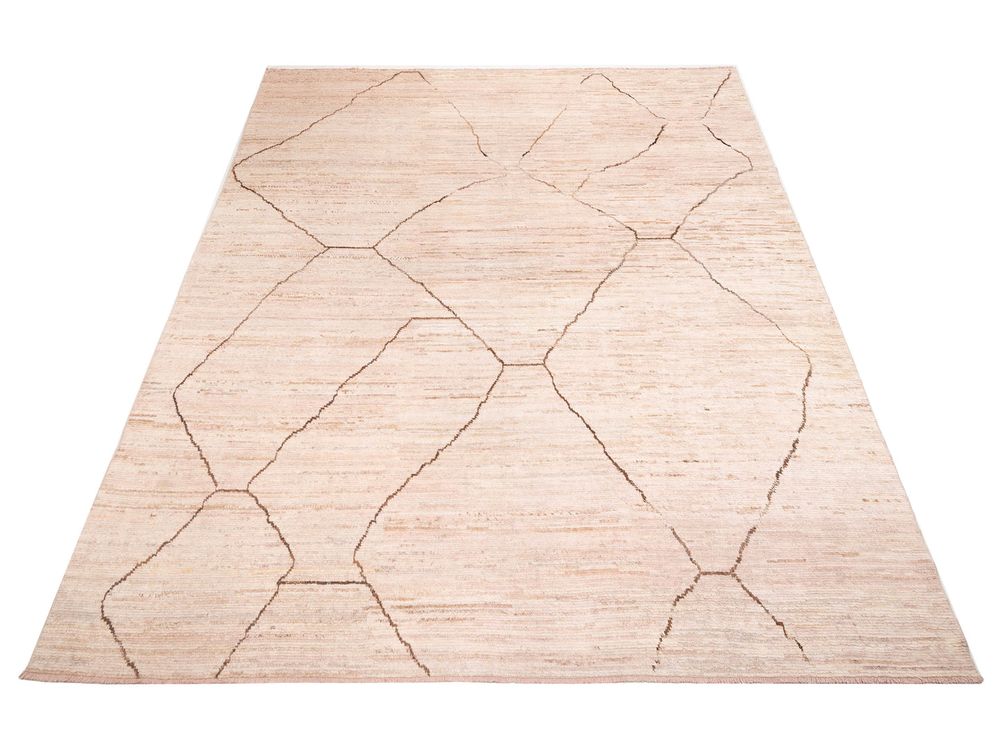 Berber Efes Dusk Pink Ivory 12.5x15.6 Hand Knotted Rug
