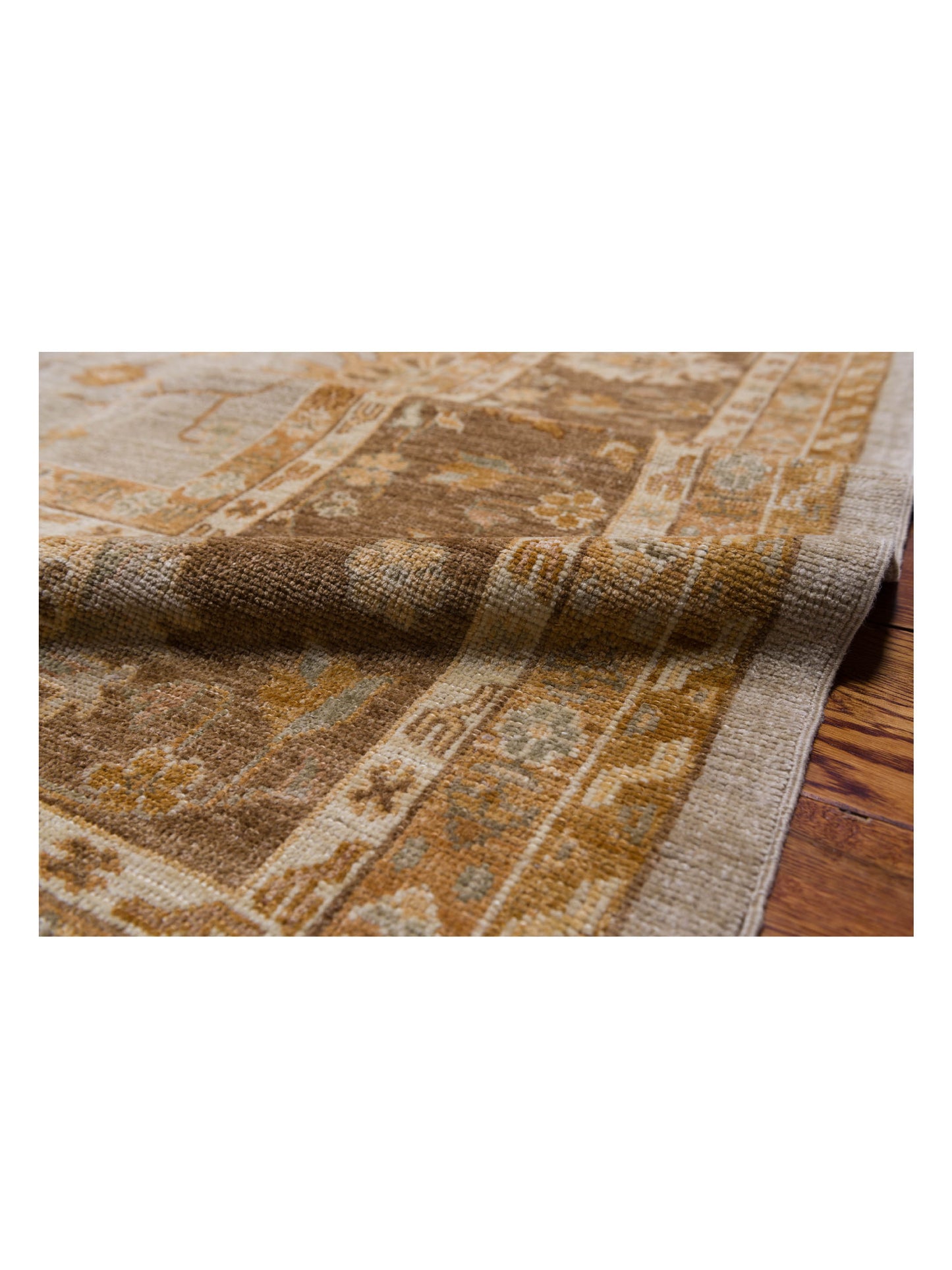 Angora Oushak 126627 Beige Pink 10x13.10 Hand Knotted Rug