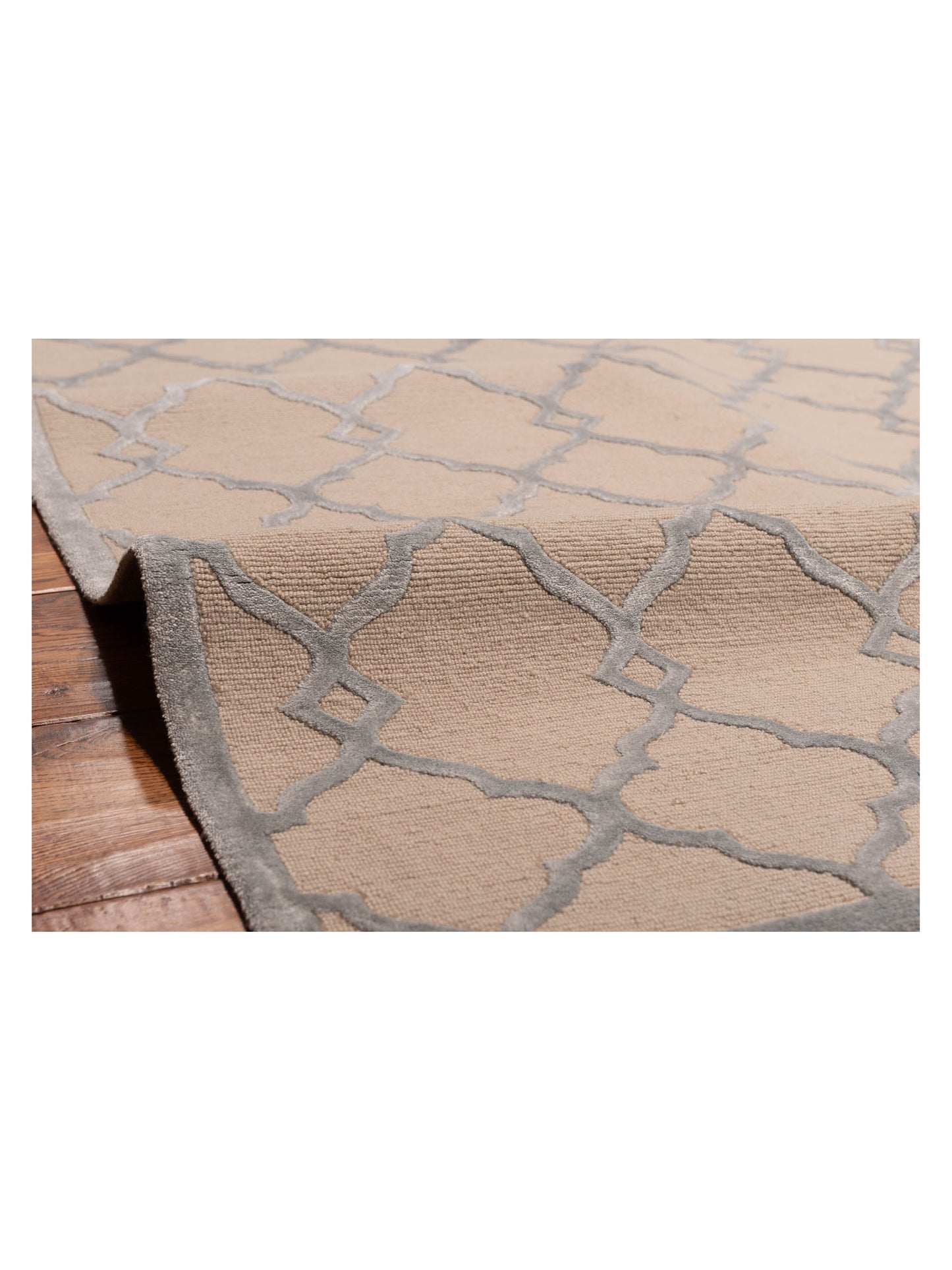 Tibetino 126635 Beige Blue 9.1x11.11 Hand Knotted Rug