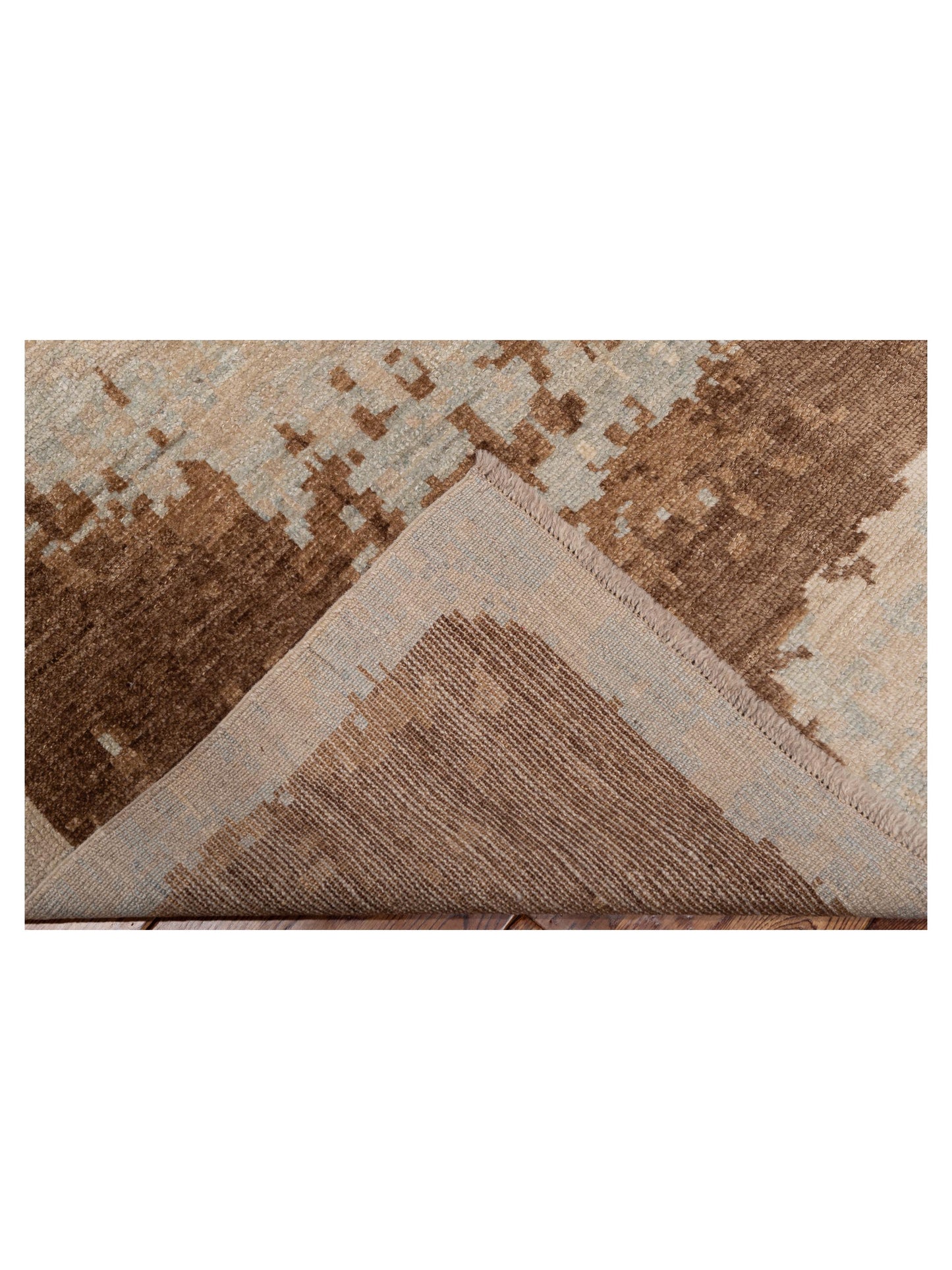 Angora Oushak 126691 Silver Brown 8x9.9 Hand Knotted Rug