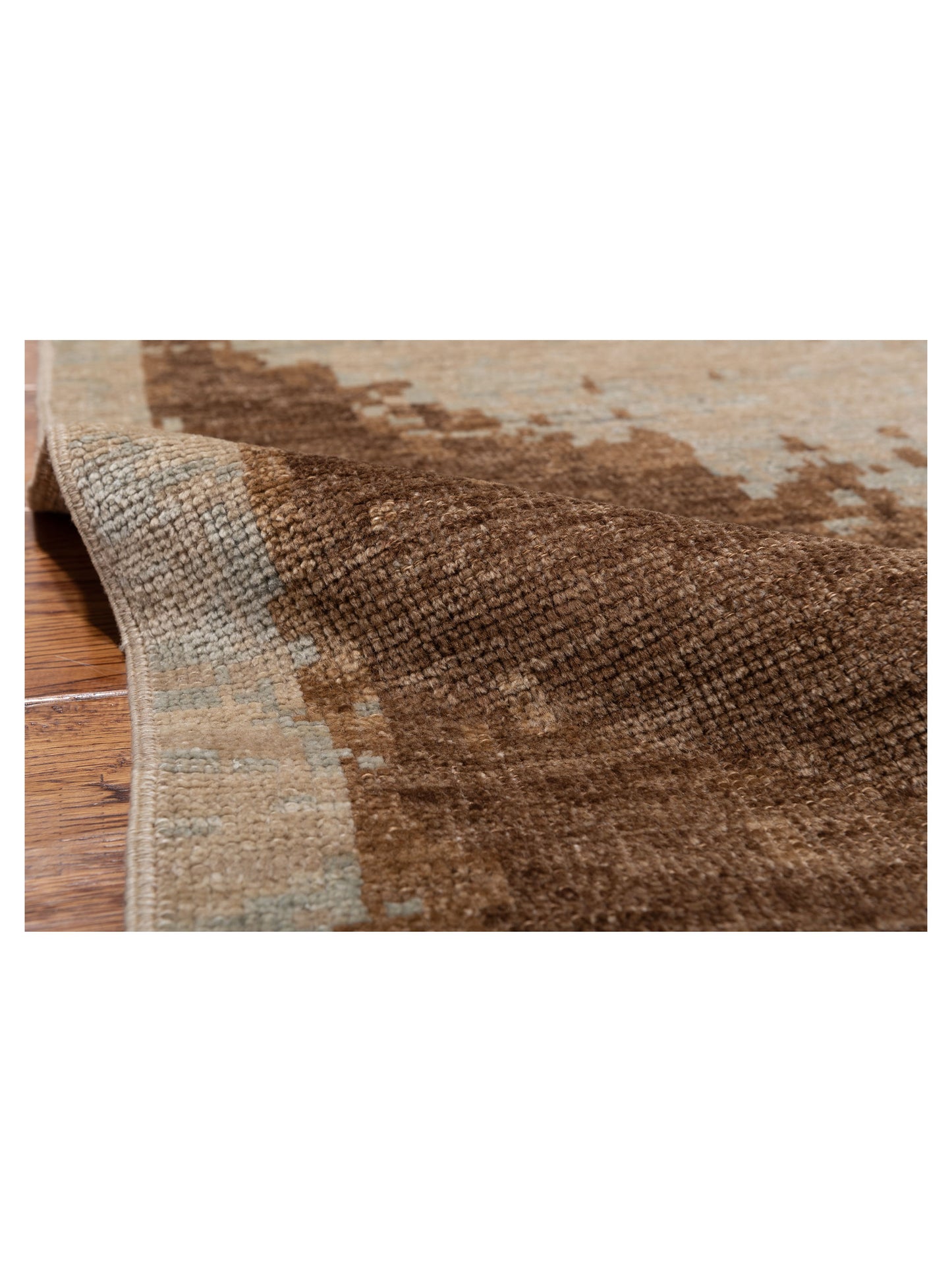 Angora Oushak 126691 Silver Brown 8x9.9 Hand Knotted Rug