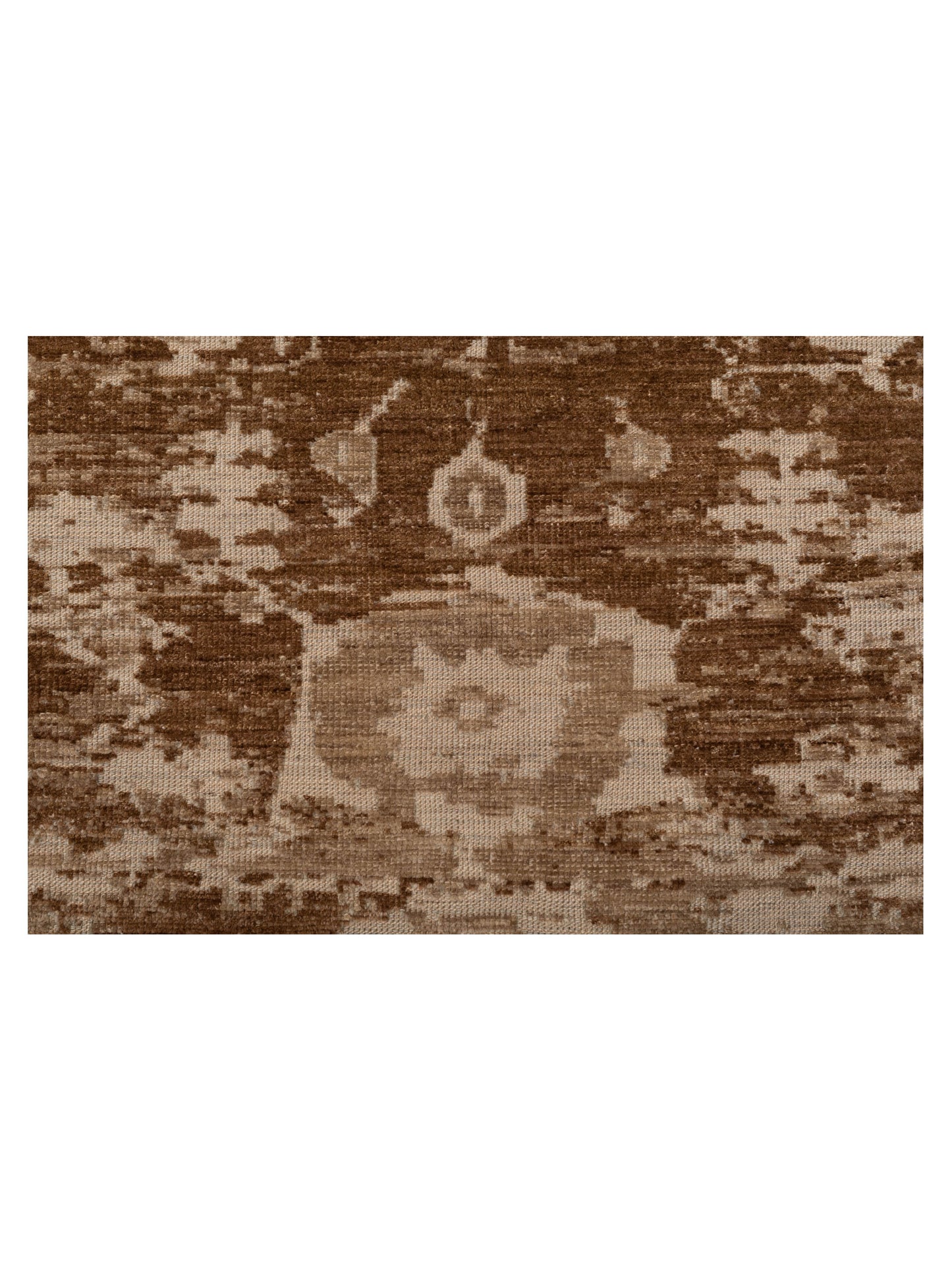 Angora Oushak 126694 Brown Silver 6.4x6.8 Hand Knotted Rug