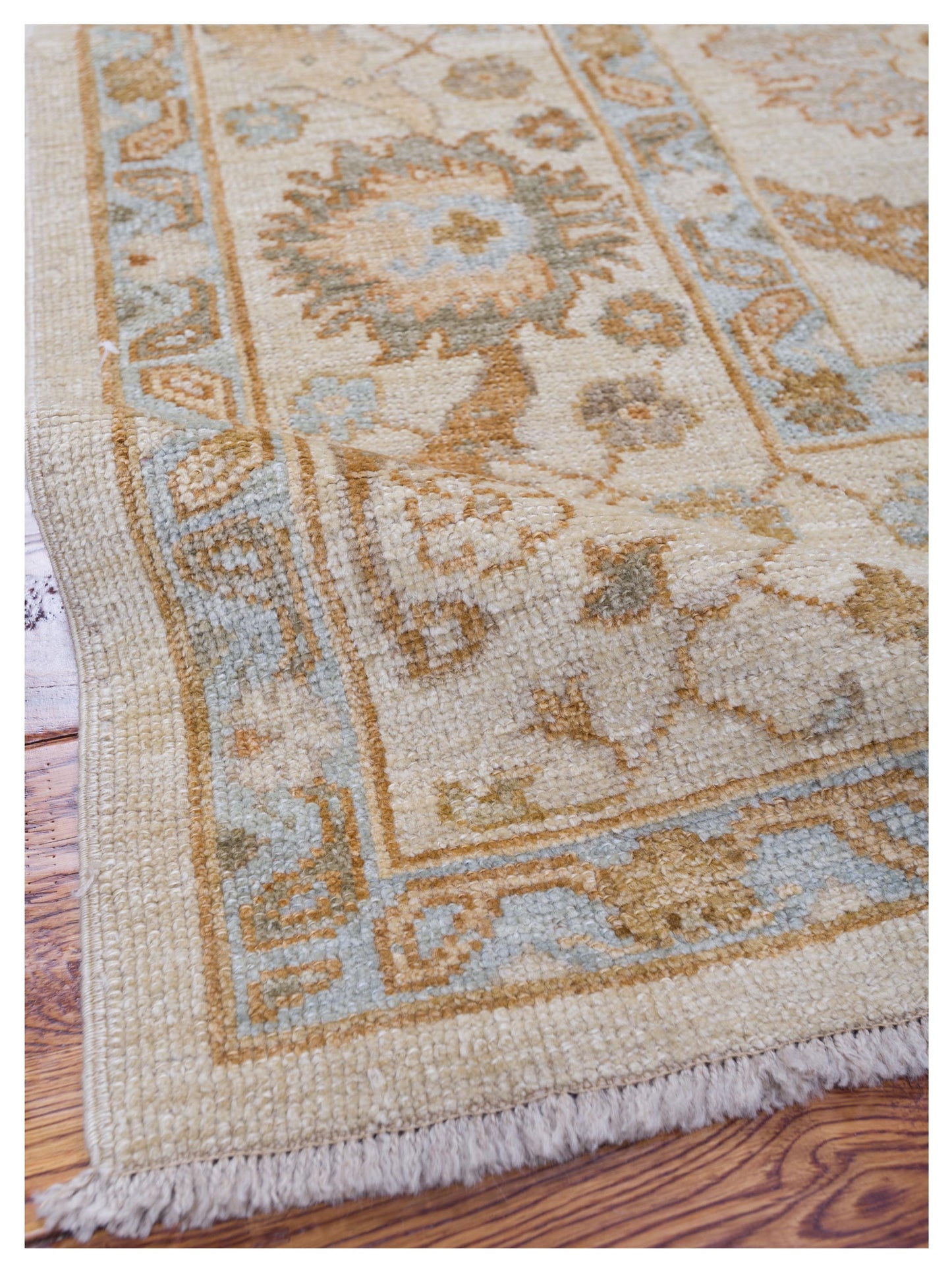 Angora Oushak 126710 Ivory Ivory 8x9.1 Hand Knotted Rug