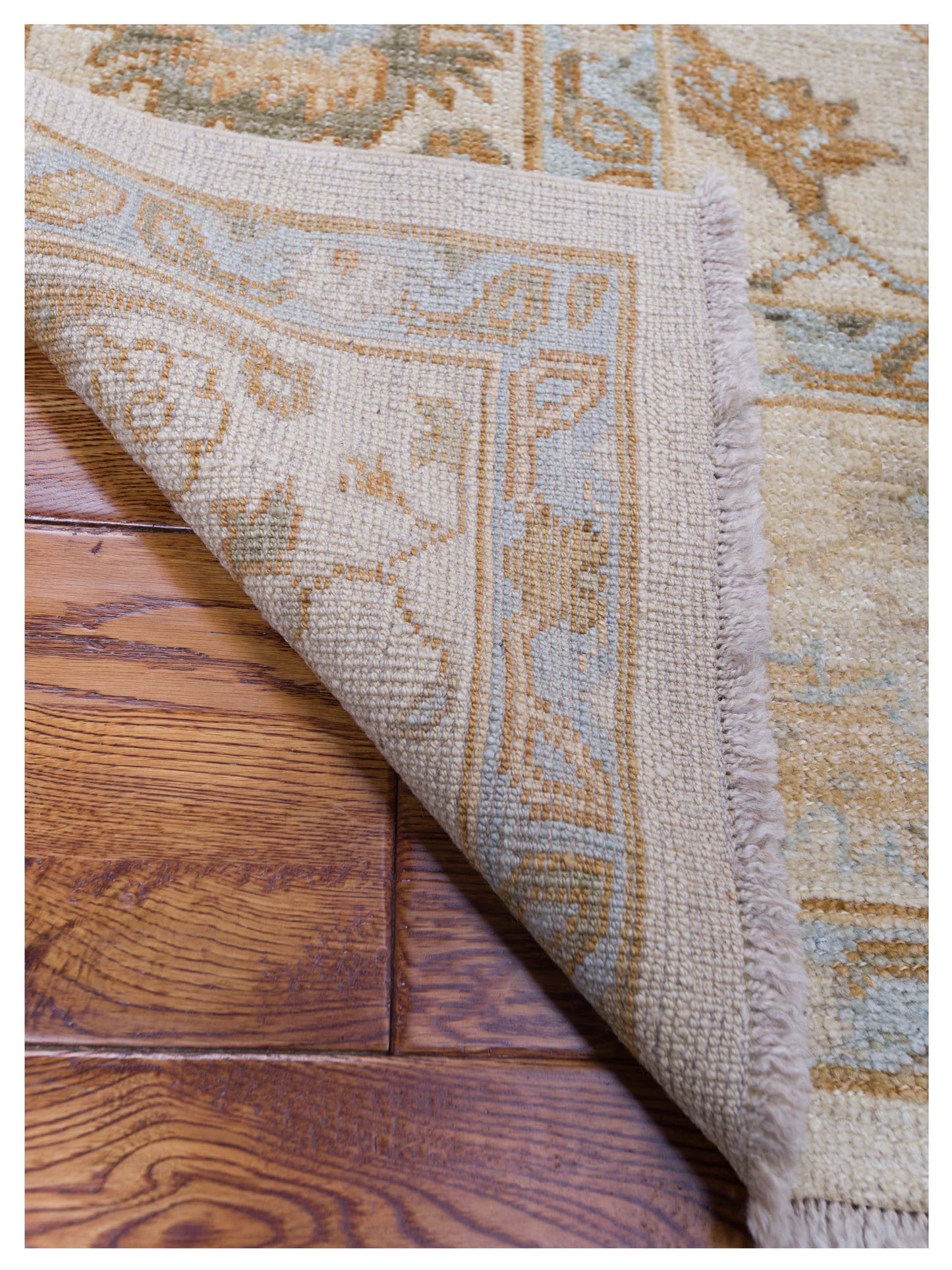 Angora Oushak 126710 Ivory Ivory 8x9.1 Hand Knotted Rug