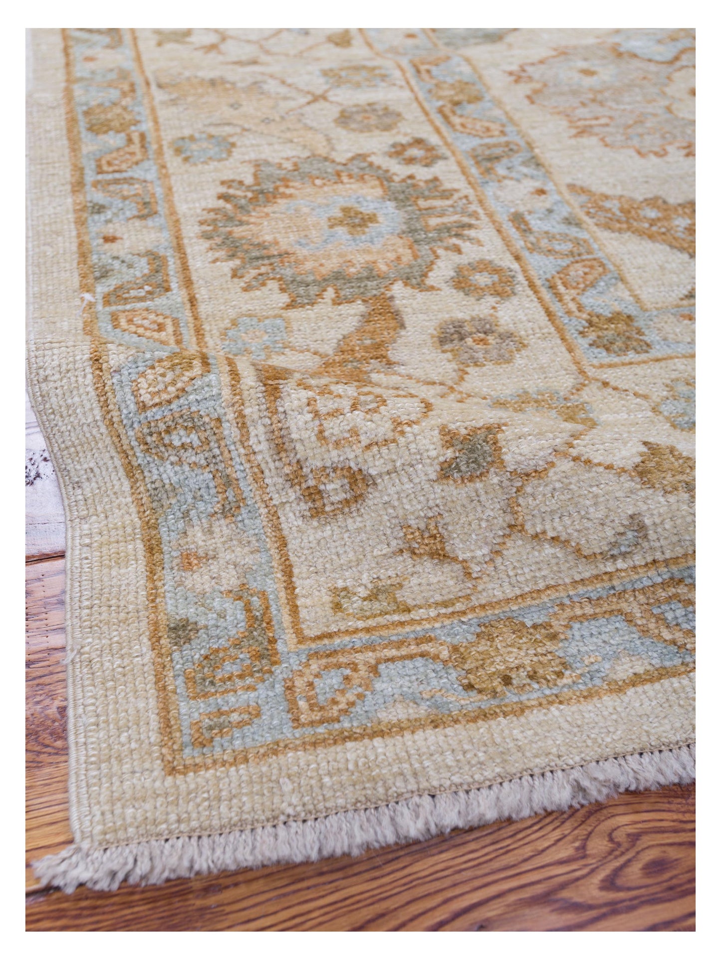 Angora Oushak 126710 Ivory Ivory 8x9.1 Hand Knotted Rug