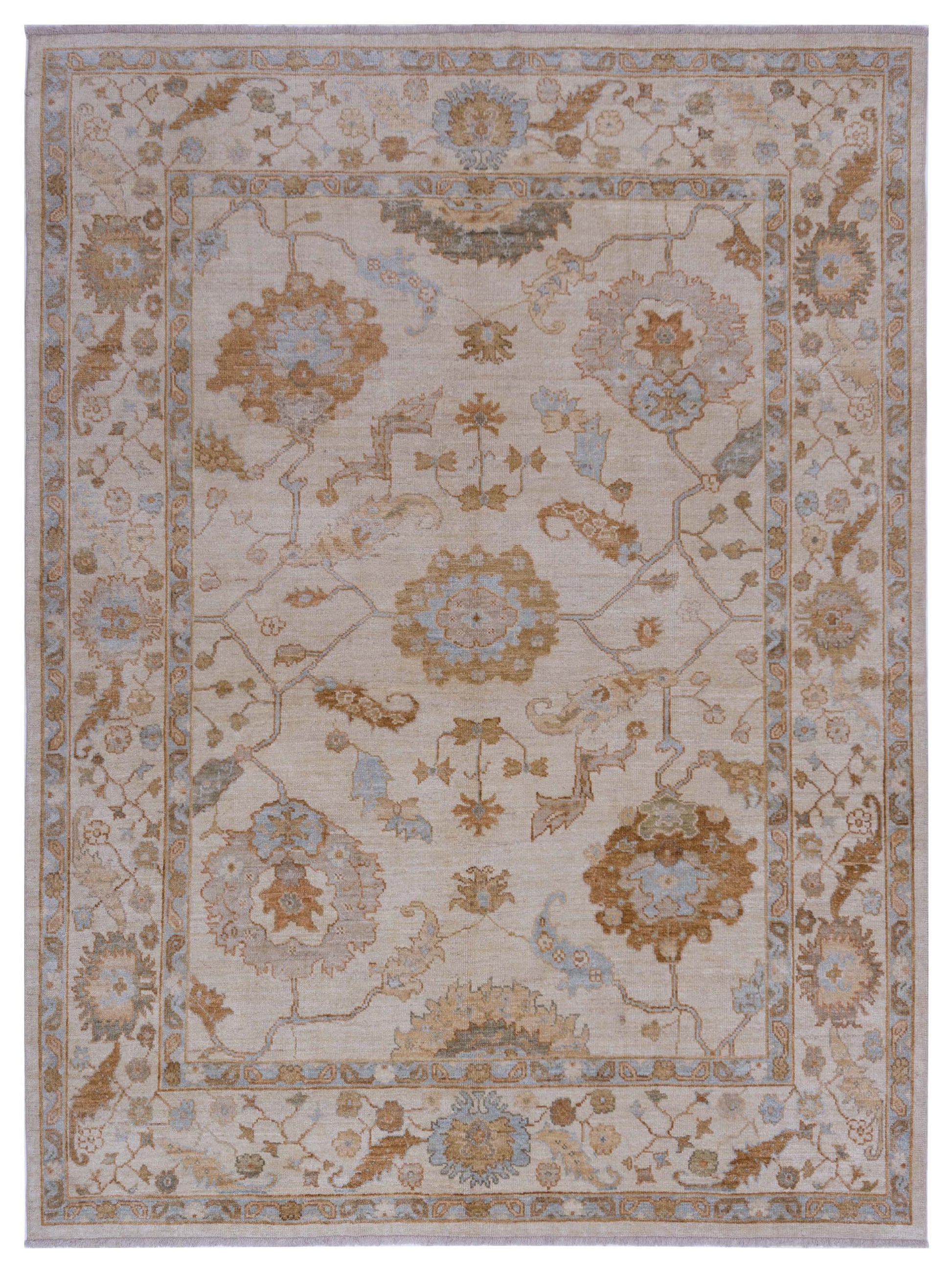 Anadol Angora Oushak  Ivory Ivory Traditional