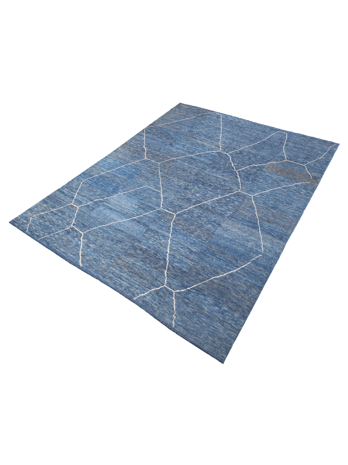 Berber Efes Indigo Gray 12.1x15.7 Hand Knotted Rug