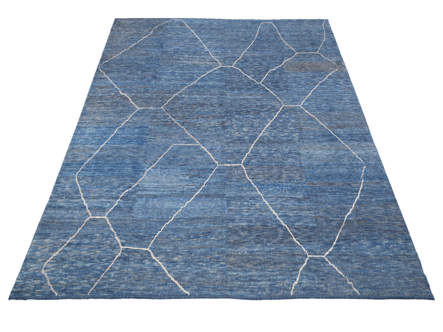 Berber Efes Indigo Gray 12.1x15.7 Hand Knotted Rug