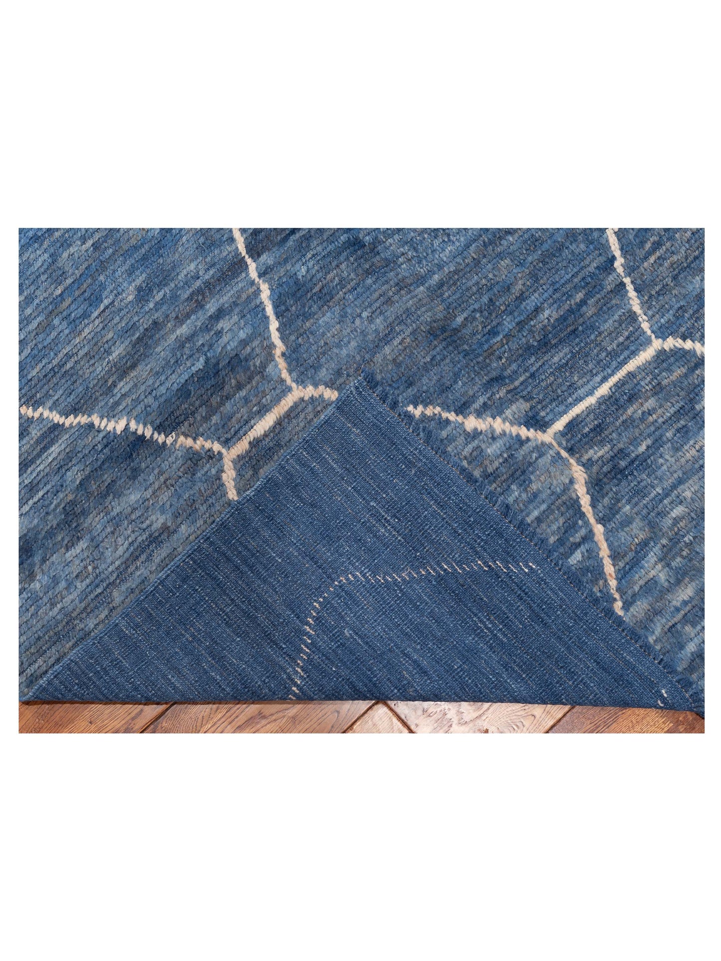 Berber Efes Indigo Gray 12.1x15.7 Hand Knotted Rug