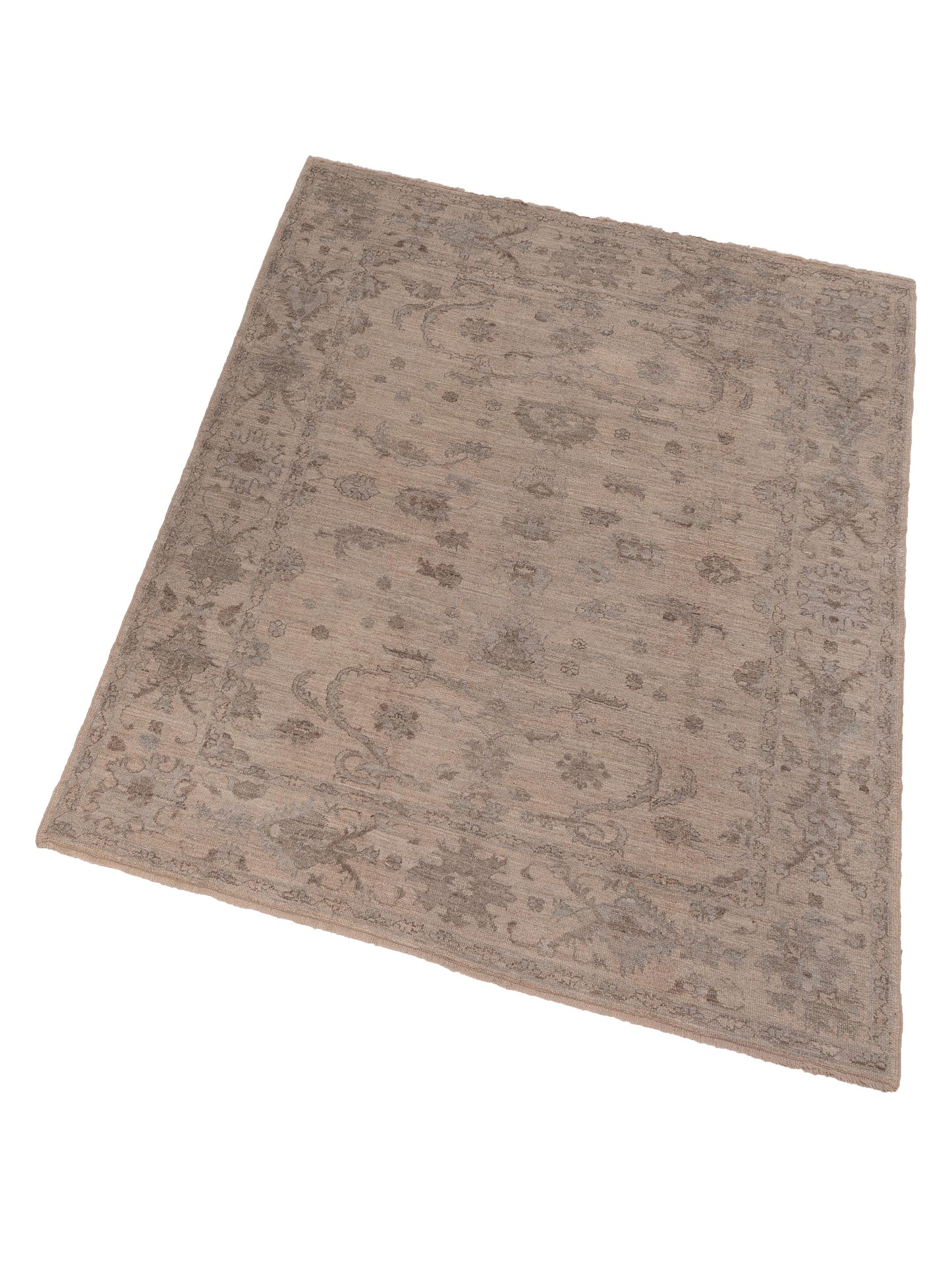 Angora Oushak 126753 Ivory Ivory 8x10 Hand Knotted Rug