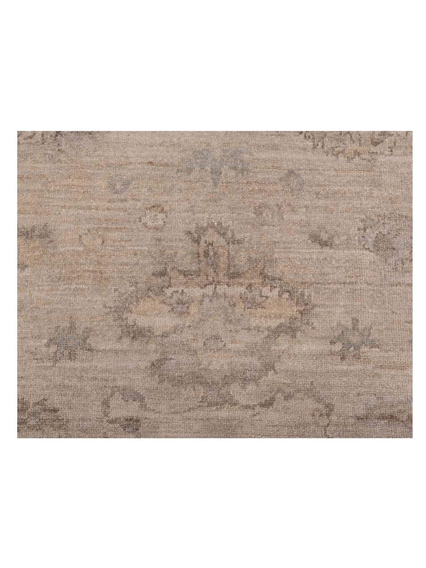 Angora Oushak 126758 Ivory Light Gray 8x9.3 Hand Knotted Rug