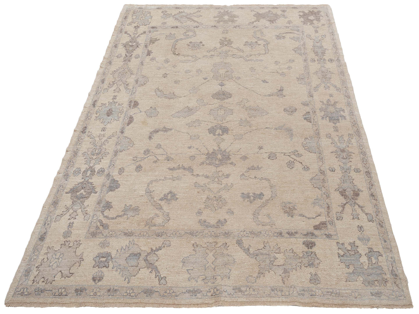 Angora Oushak 126763 Ivory Ivory 7.6x9.10 Hand Knotted Rug