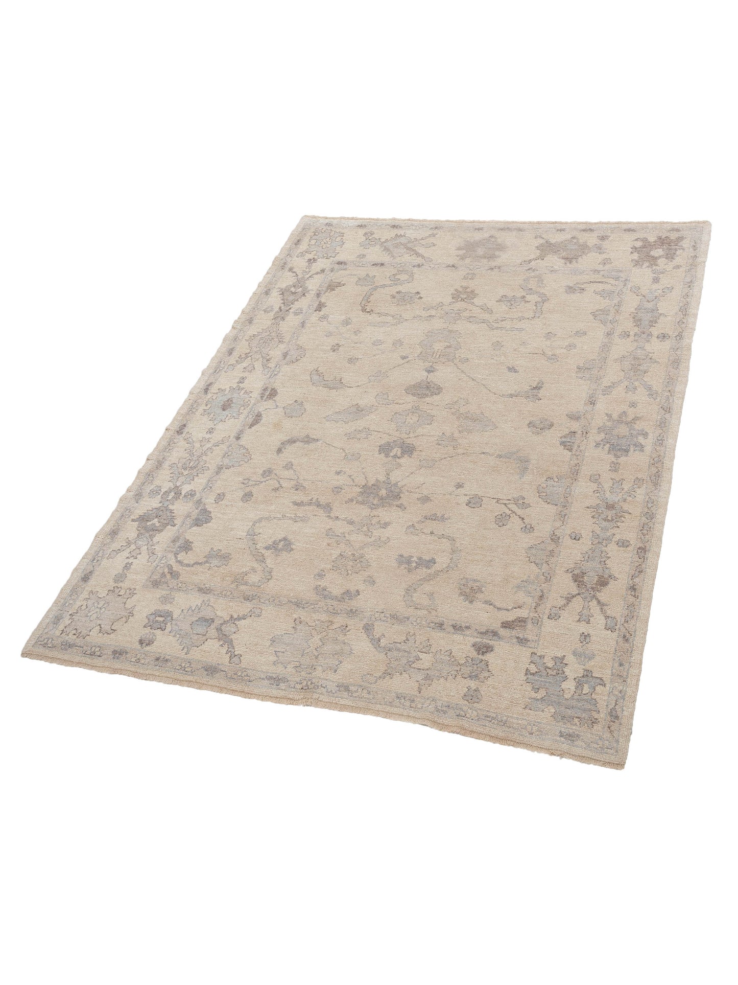 Angora Oushak 126763 Ivory Ivory 7.6x9.10 Hand Knotted Rug
