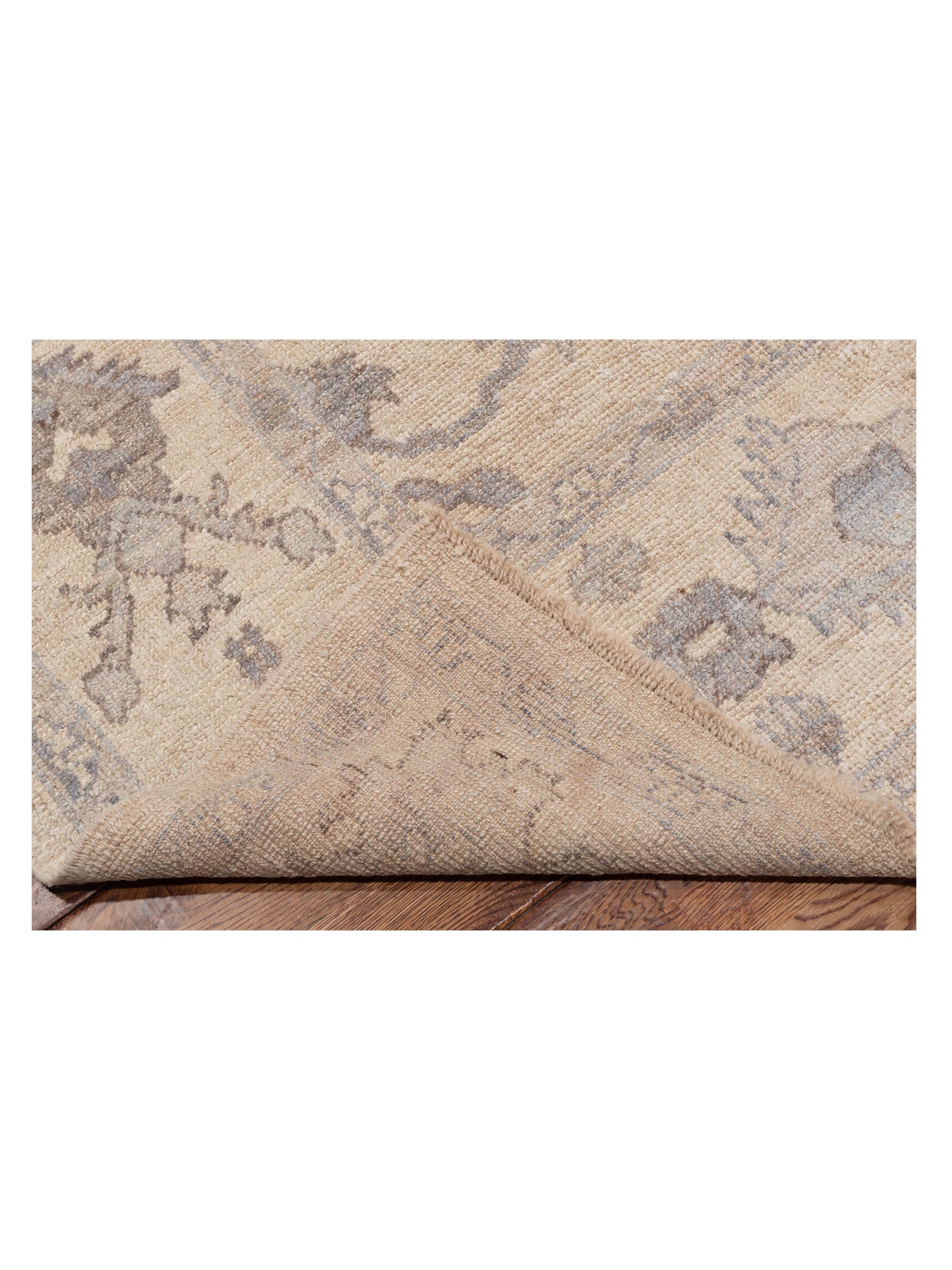 Angora Oushak 126763 Ivory Ivory 7.6x9.10 Hand Knotted Rug