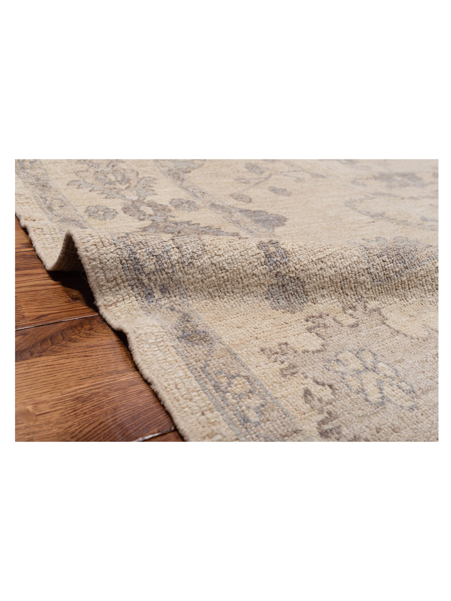 Angora Oushak 126763 Ivory Ivory 7.6x9.10 Hand Knotted Rug