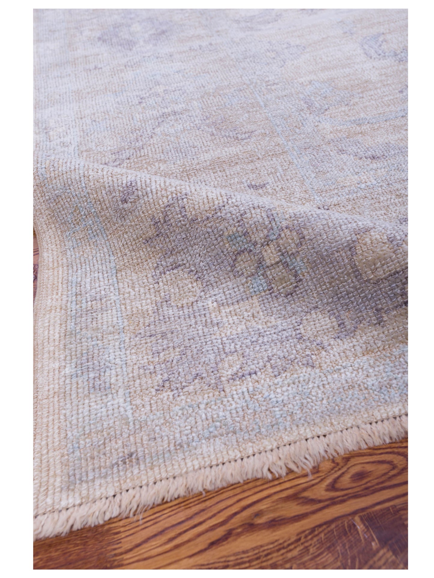 Angora Oushak 126764 Beige Gold 8x9.4 Hand Knotted Rug