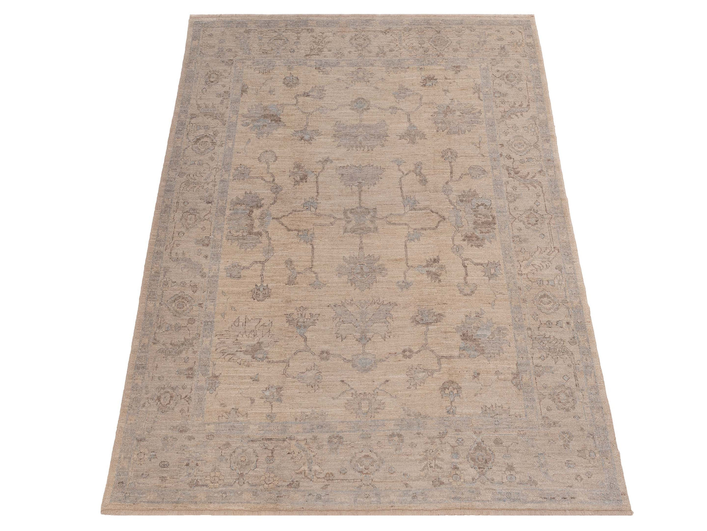 Angora Oushak 126769 Ivory Ivory 8.5x9.8 Hand Knotted Rug