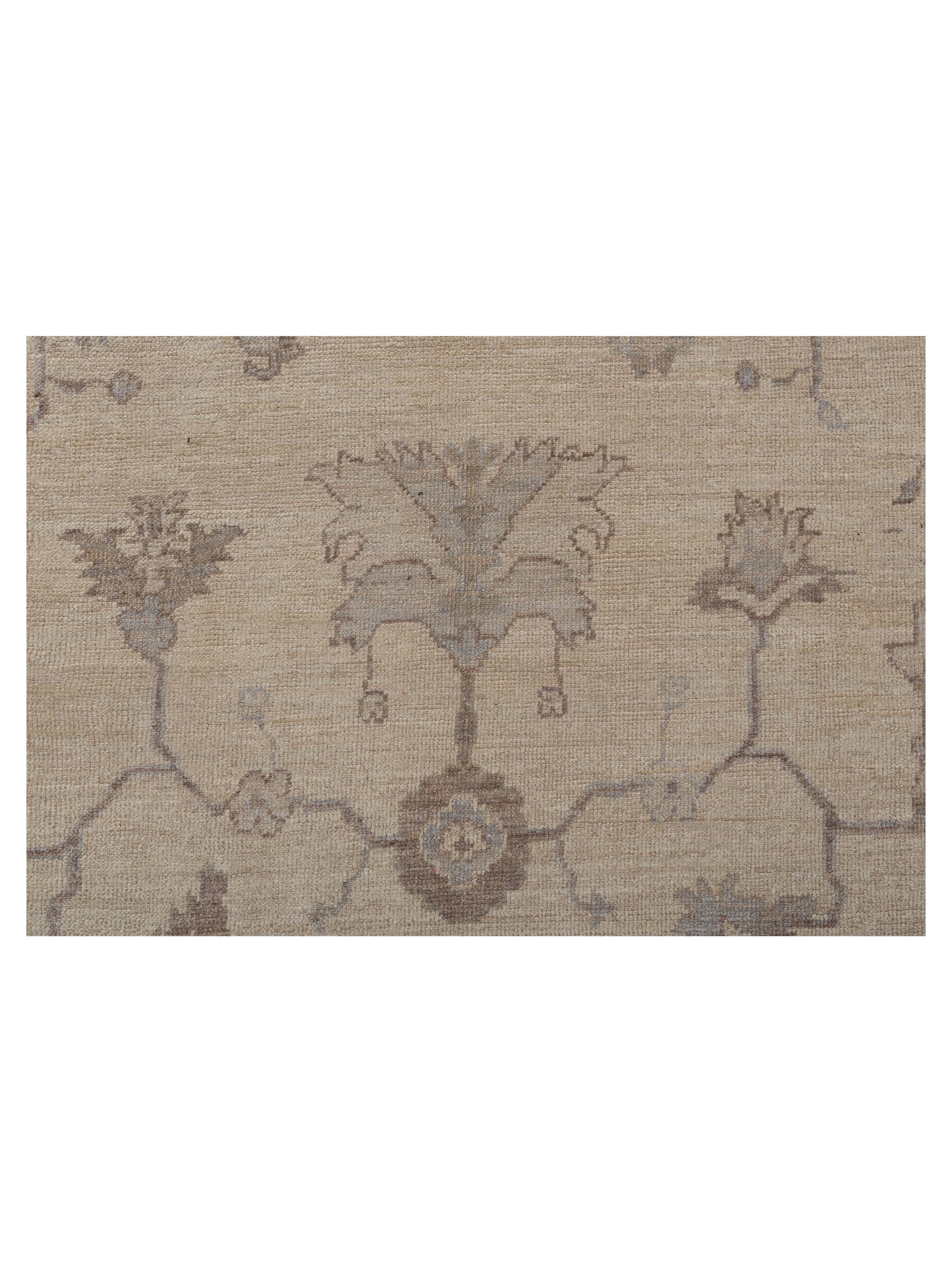Angora Oushak 126772 Ivory Light Gray 9.10x13.11 Hand Knotted Rug