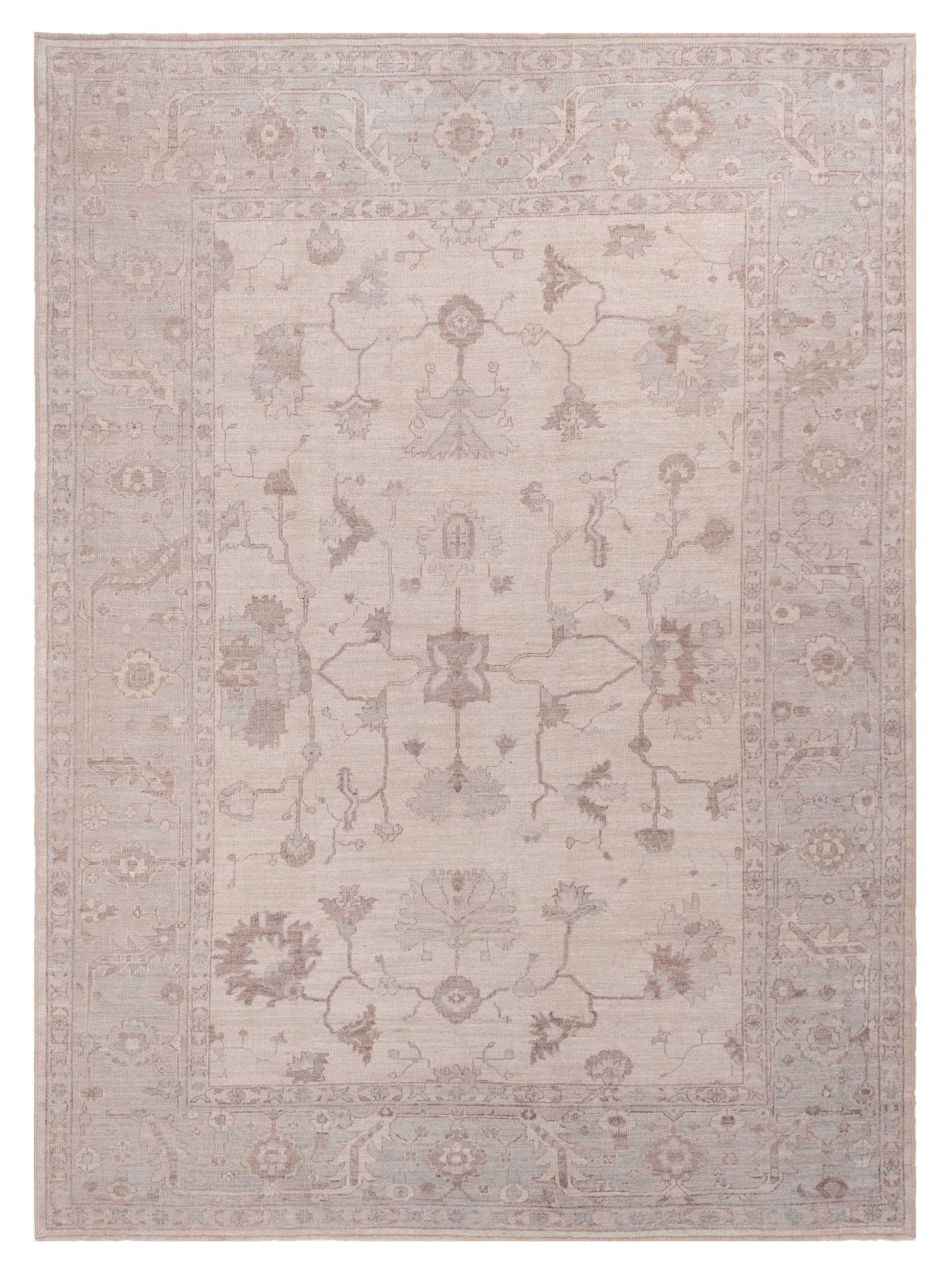 Anadol Angora Oushak  Ivory Light Gray Traditional