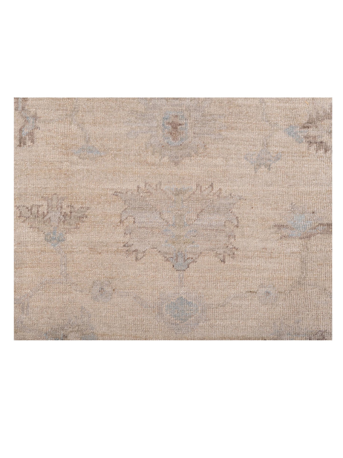 Angora Oushak 126782 Ivory Ivory 7.11x9.2 Hand Knotted Rug