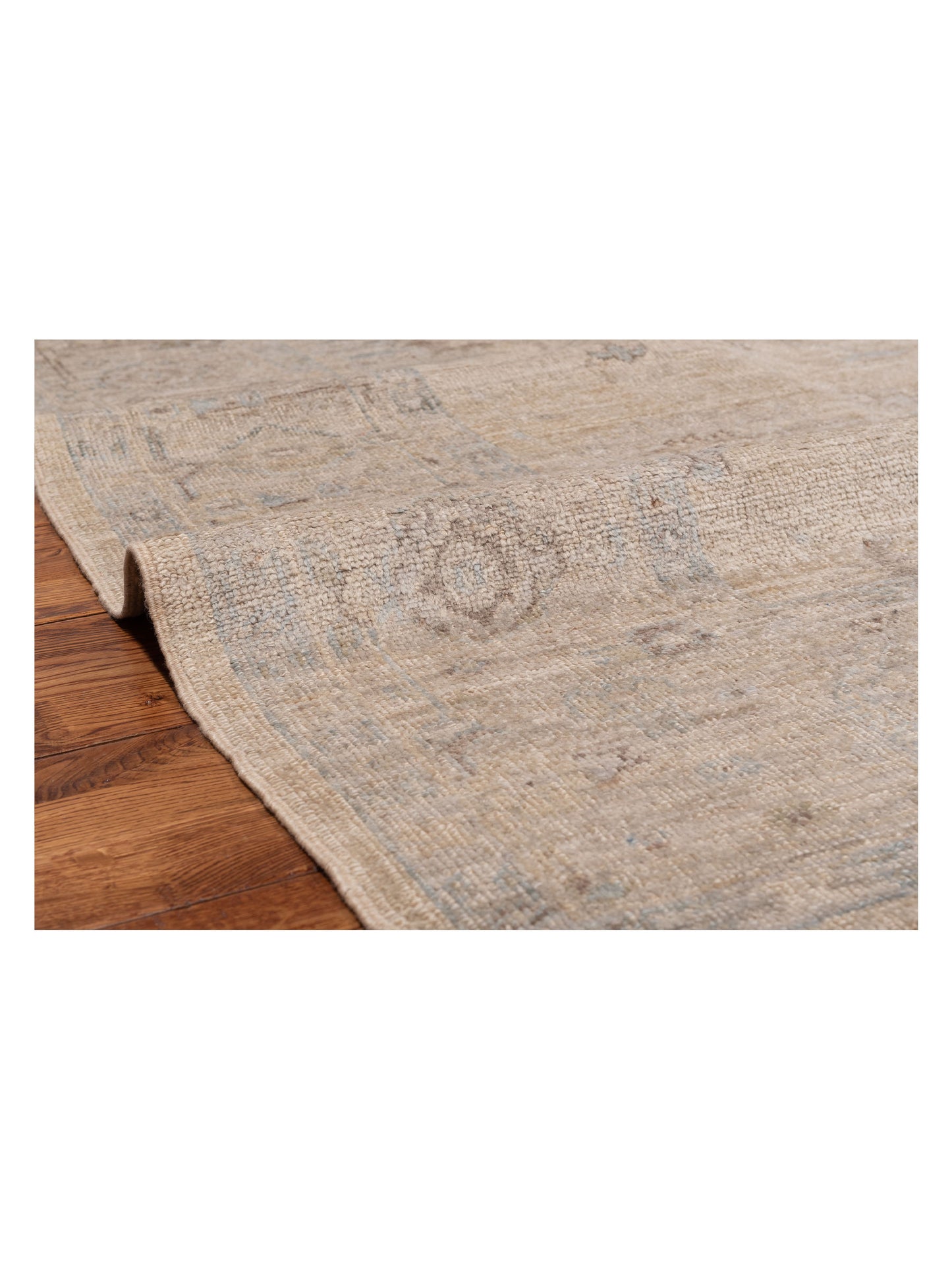 Angora Oushak 126782 Ivory Ivory 7.11x9.2 Hand Knotted Rug