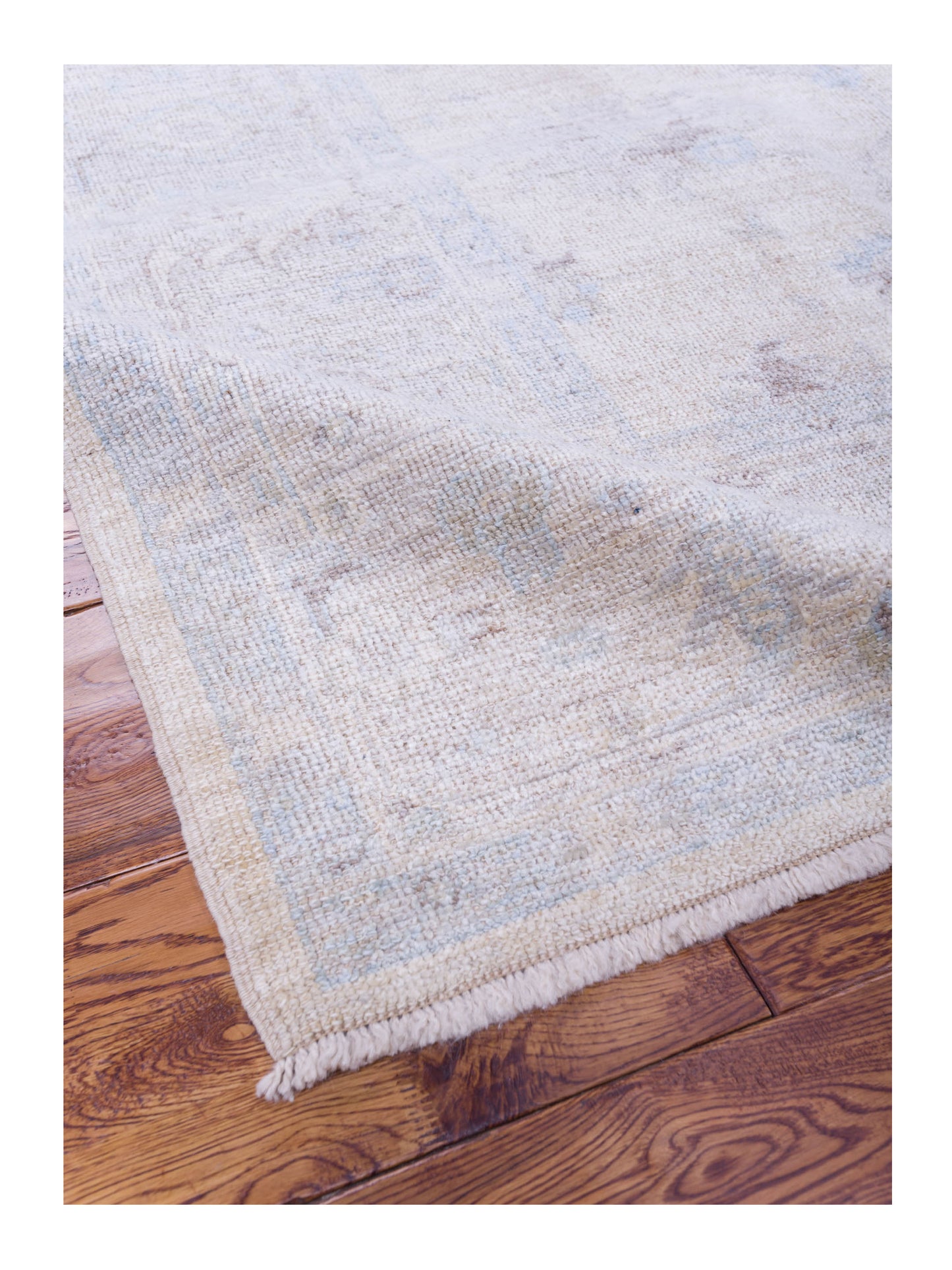 Angora Oushak 126782 Ivory Ivory 7.11x9.2 Hand Knotted Rug