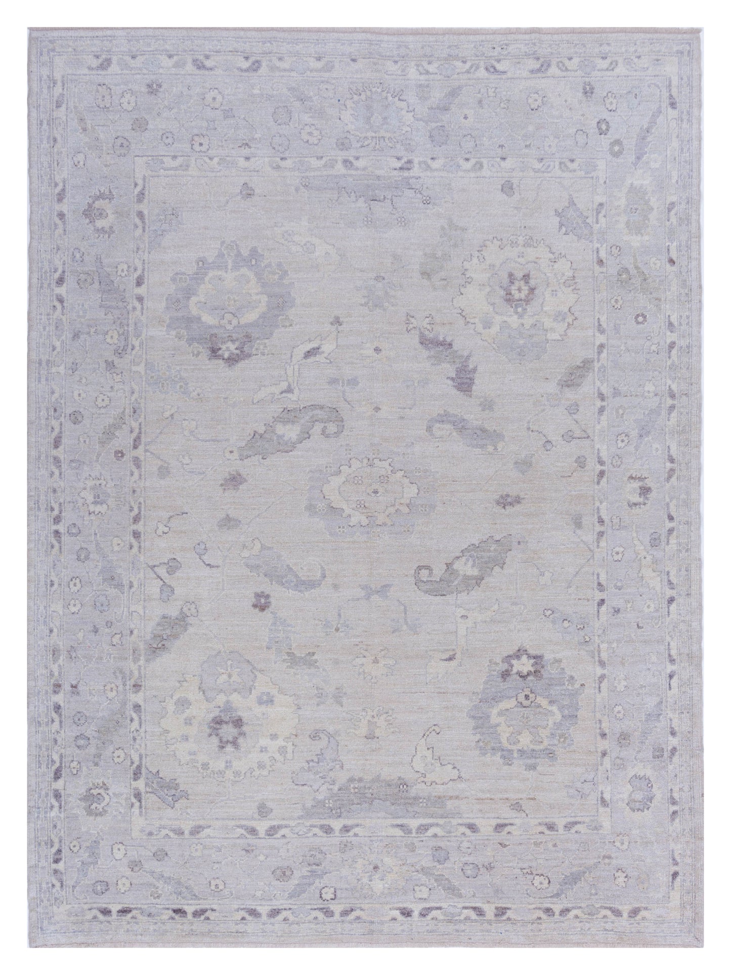 Anadol Angora Oushak  Ivory Light Gray Traditional