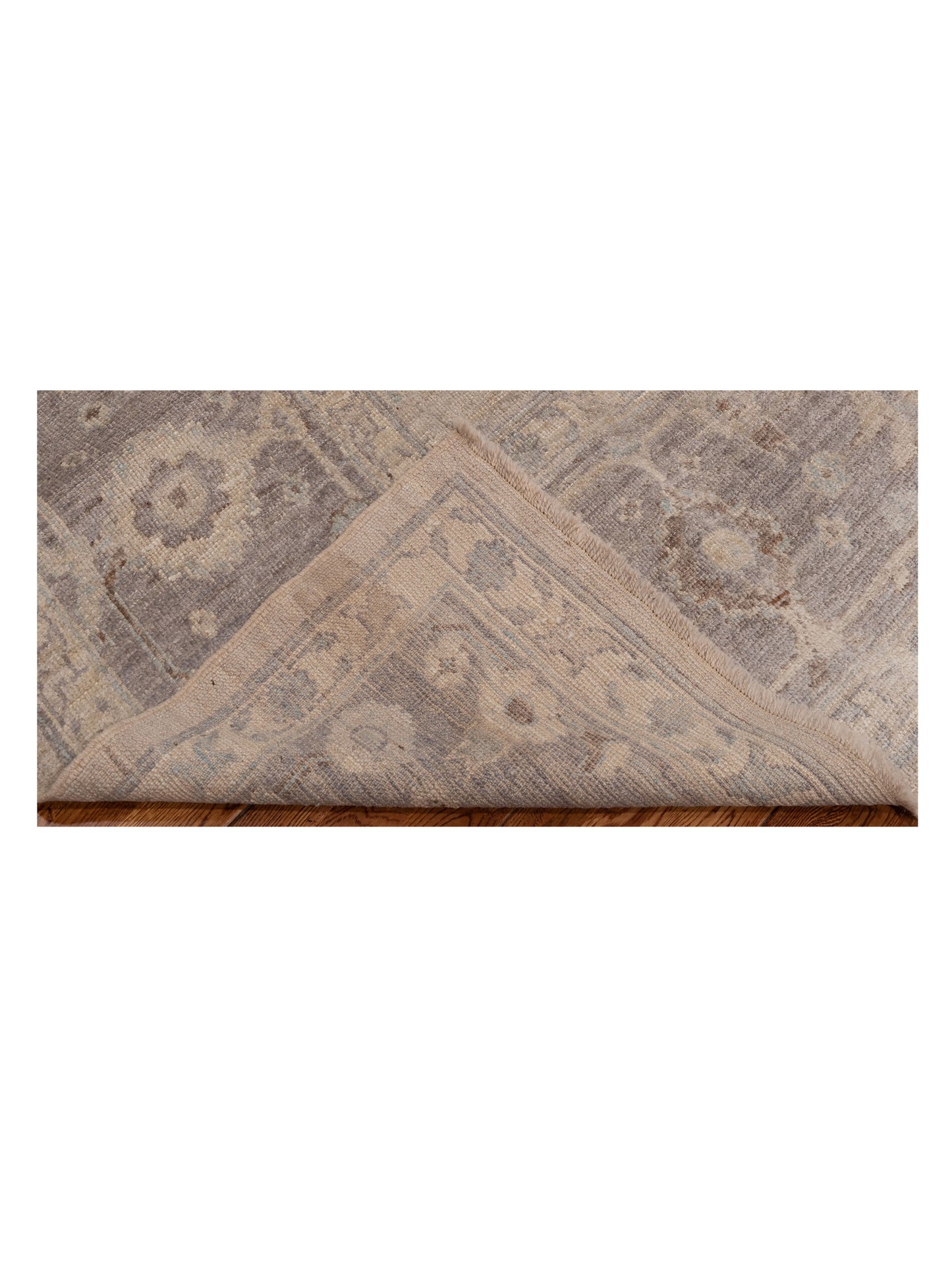 Angora Oushak 126794 Ivory Gray 9.9x13.3 Hand Knotted Rug