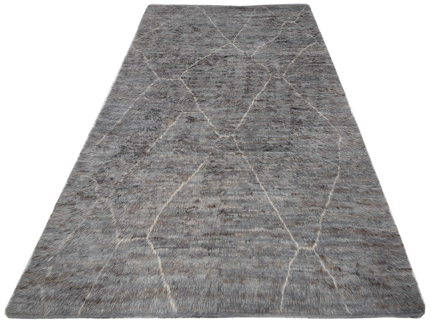 Berber Efes Gray Naturel 10.4x14.10 Hand Knotted Rug