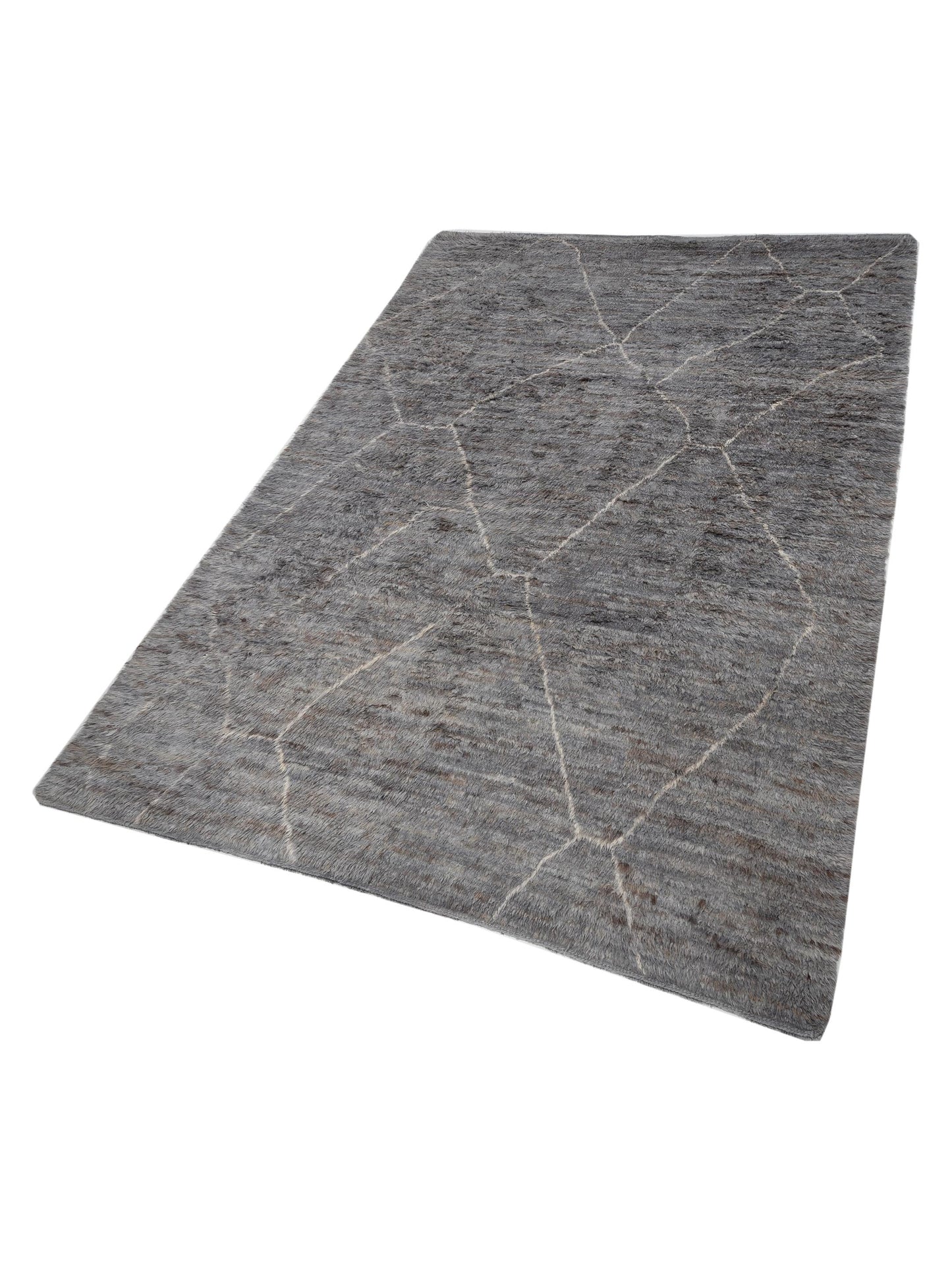 Berber Efes Gray Naturel 10.4x14.10 Hand Knotted Rug