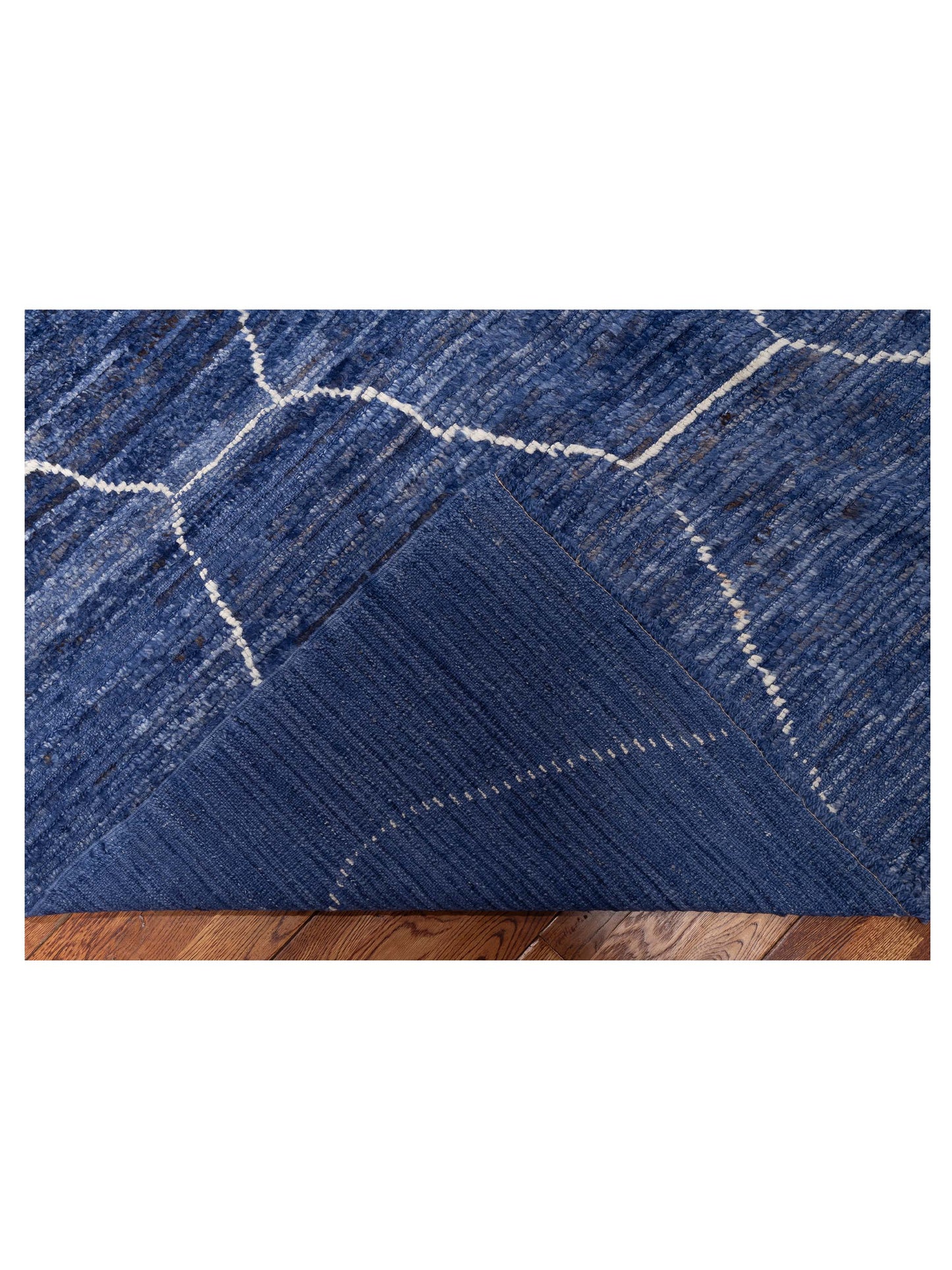 Berber Efes Indigo Ivory 12.4x16.8 Hand Knotted Rug