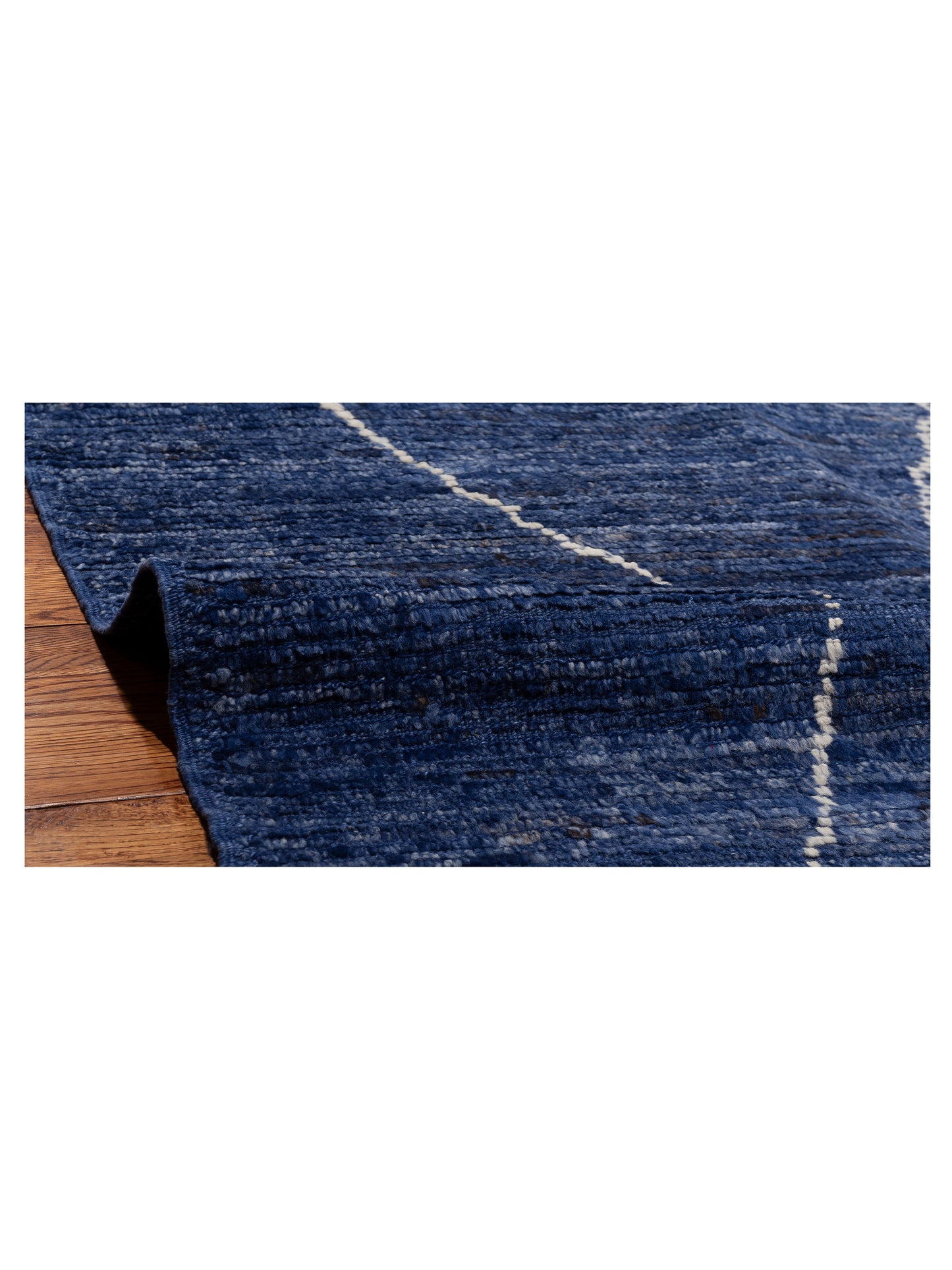 Berber Efes Indigo Ivory 12.4x16.8 Hand Knotted Rug