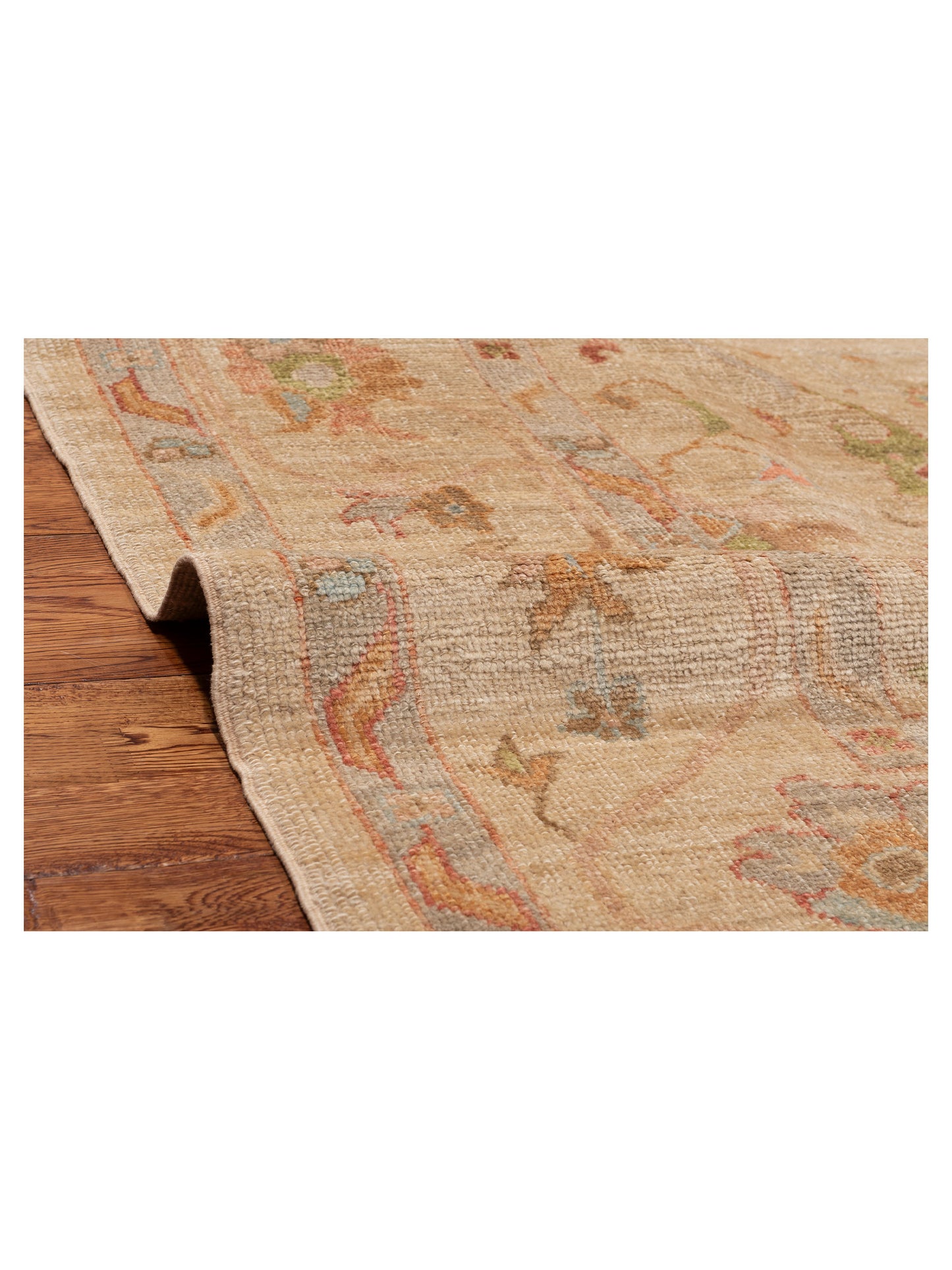 Angora Oushak 126879 Ivory Ivory 8.4x9.9 Hand Knotted Rug