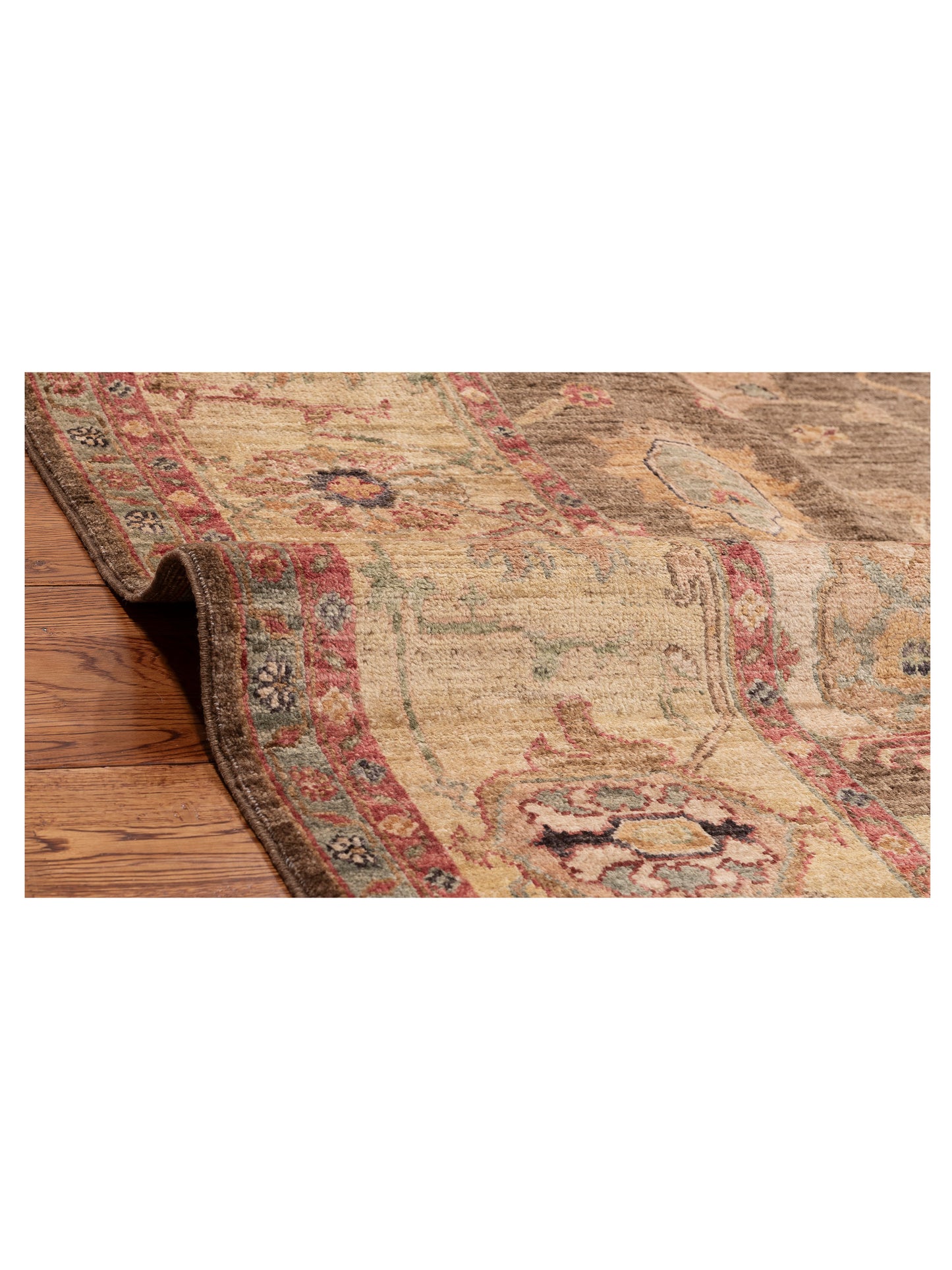 Elvan Tansu Brown Gold 8.2x9.10 Hand Knotted Rug